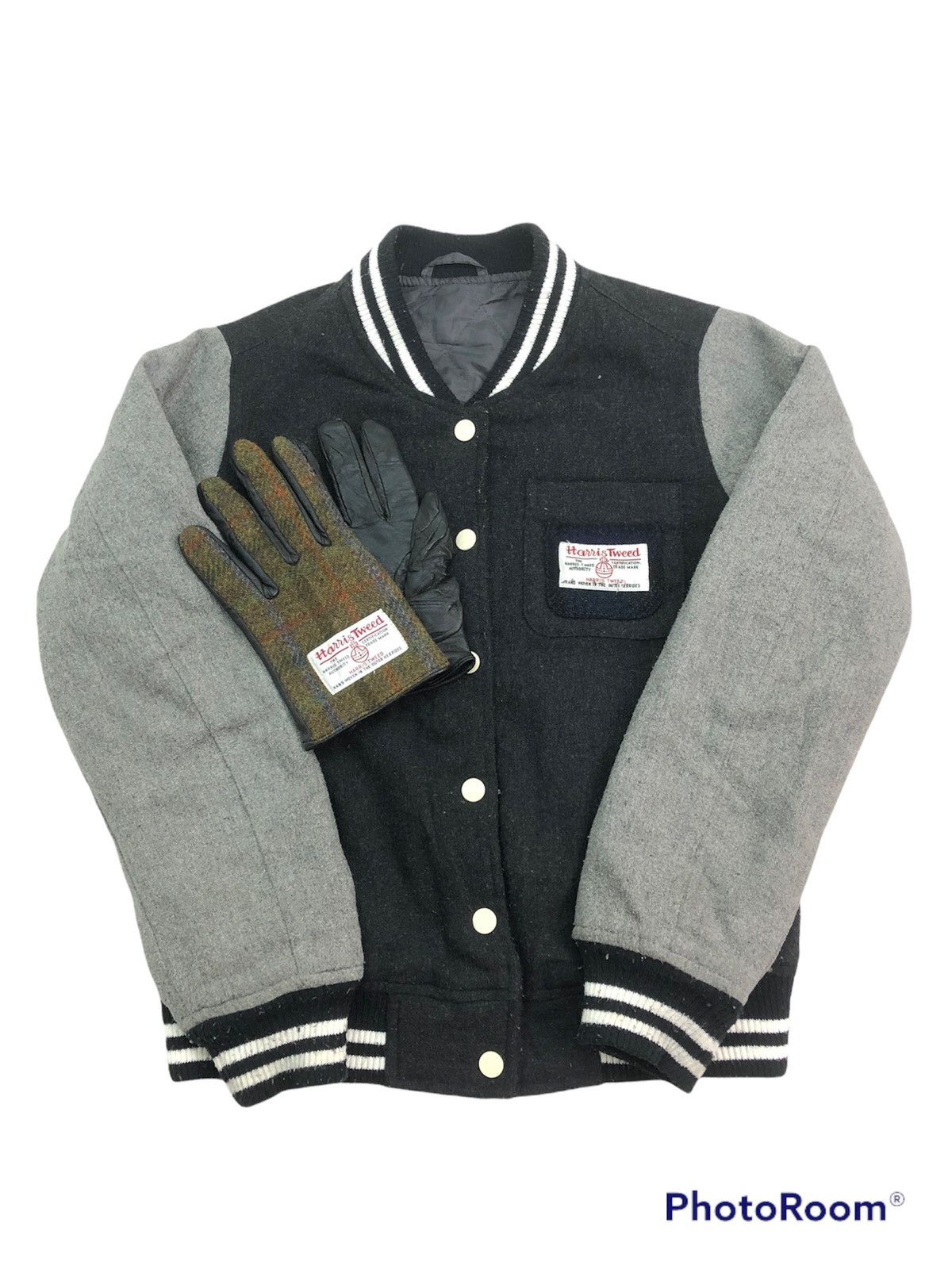 Harris Tweed Harris Tweed Kids Wool Varsity Jacket Size US XXS / EU 40 - 1 Thumbnail