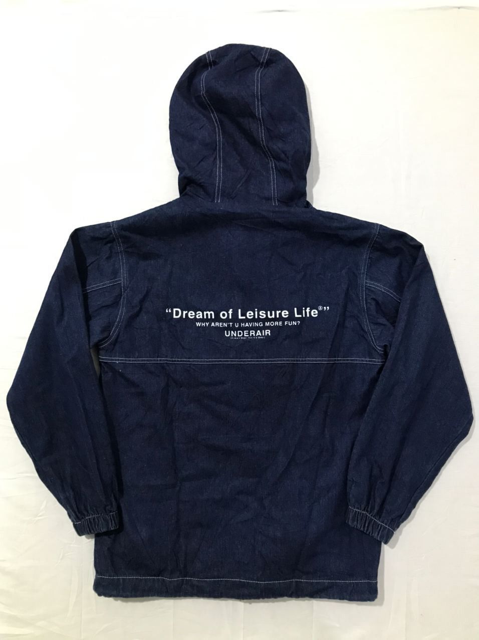 Japanese Brand Japanese Under Air Denim Hoodie multipocket Hoodie Size US L / EU 52-54 / 3 - 3 Thumbnail