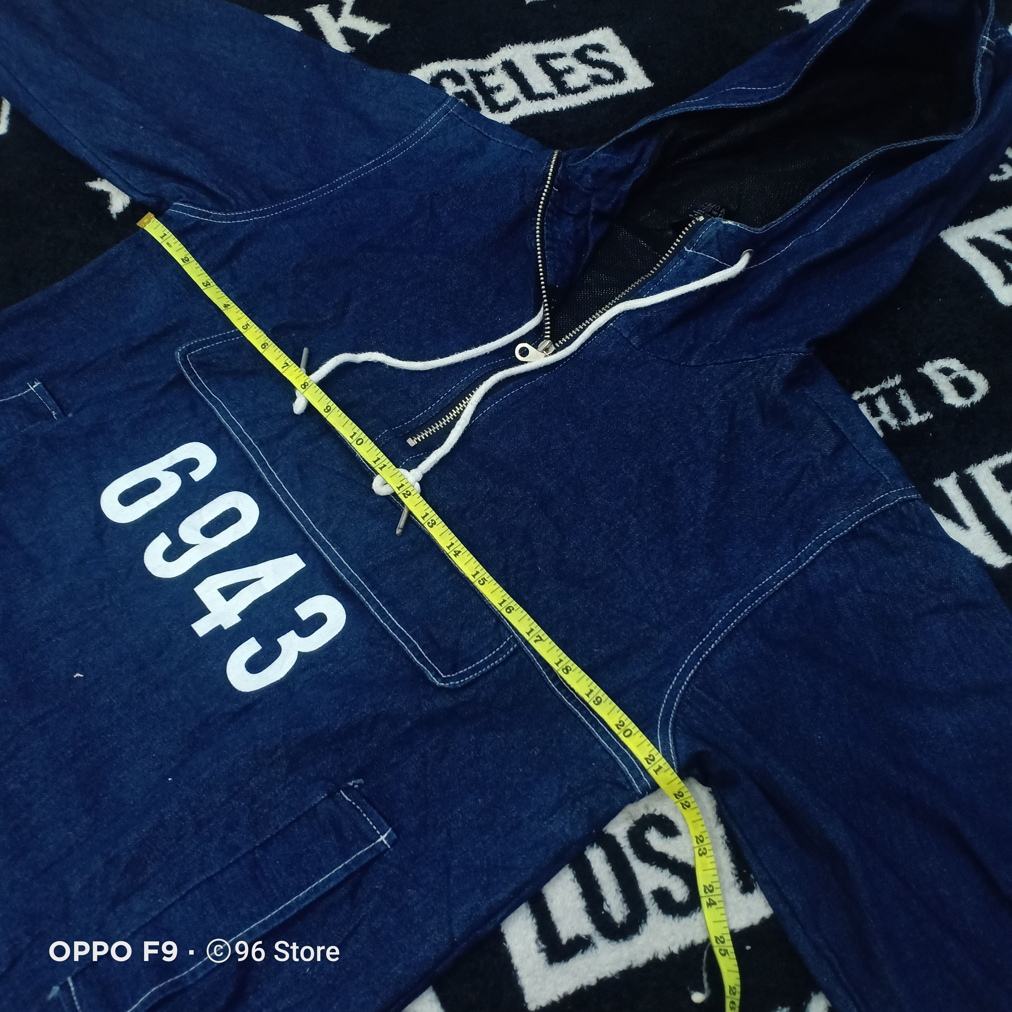 Japanese Brand Japanese Under Air Denim Hoodie multipocket Hoodie Size US L / EU 52-54 / 3 - 7 Thumbnail