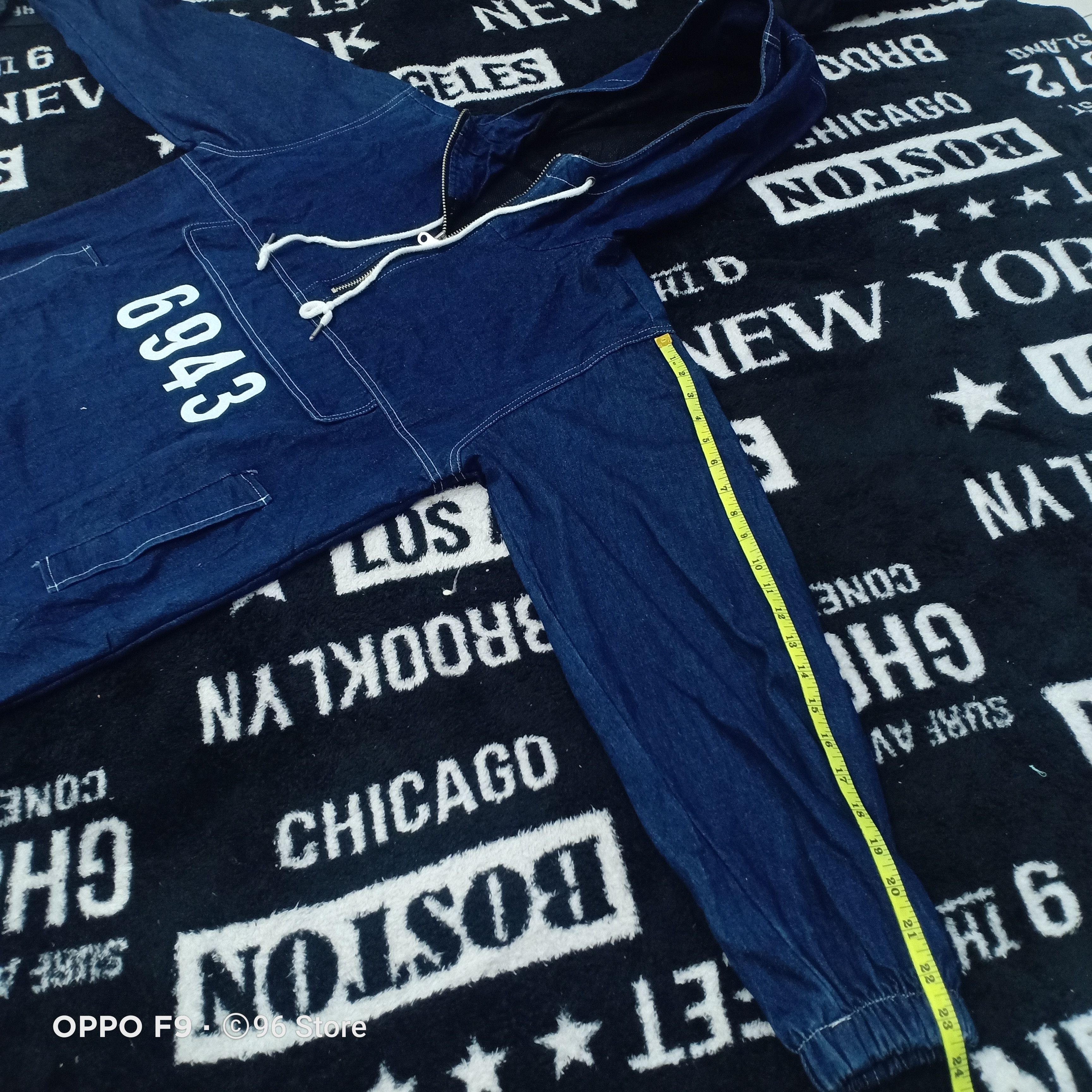 Japanese Brand Japanese Under Air Denim Hoodie multipocket Hoodie Size US L / EU 52-54 / 3 - 8 Thumbnail