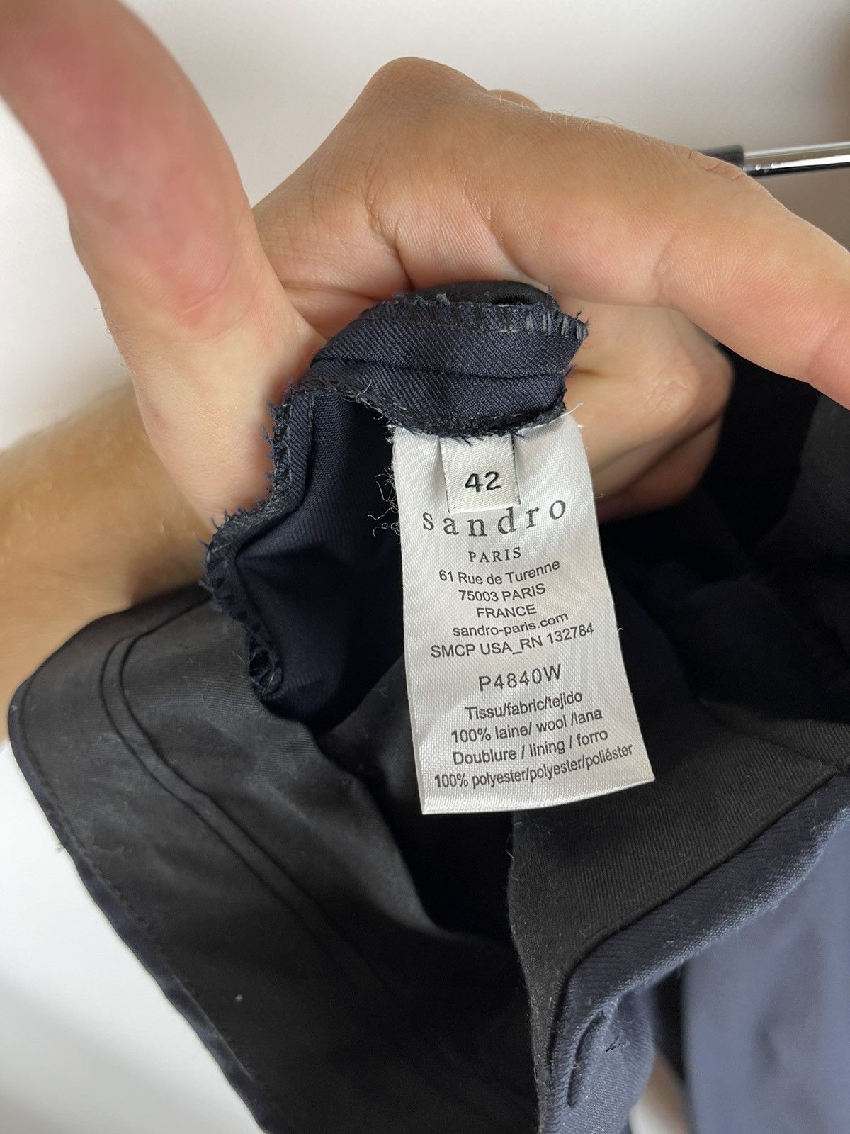 Sandro Sandro Paris navy classic marina pants Size US 34 / EU 50 - 8 Thumbnail