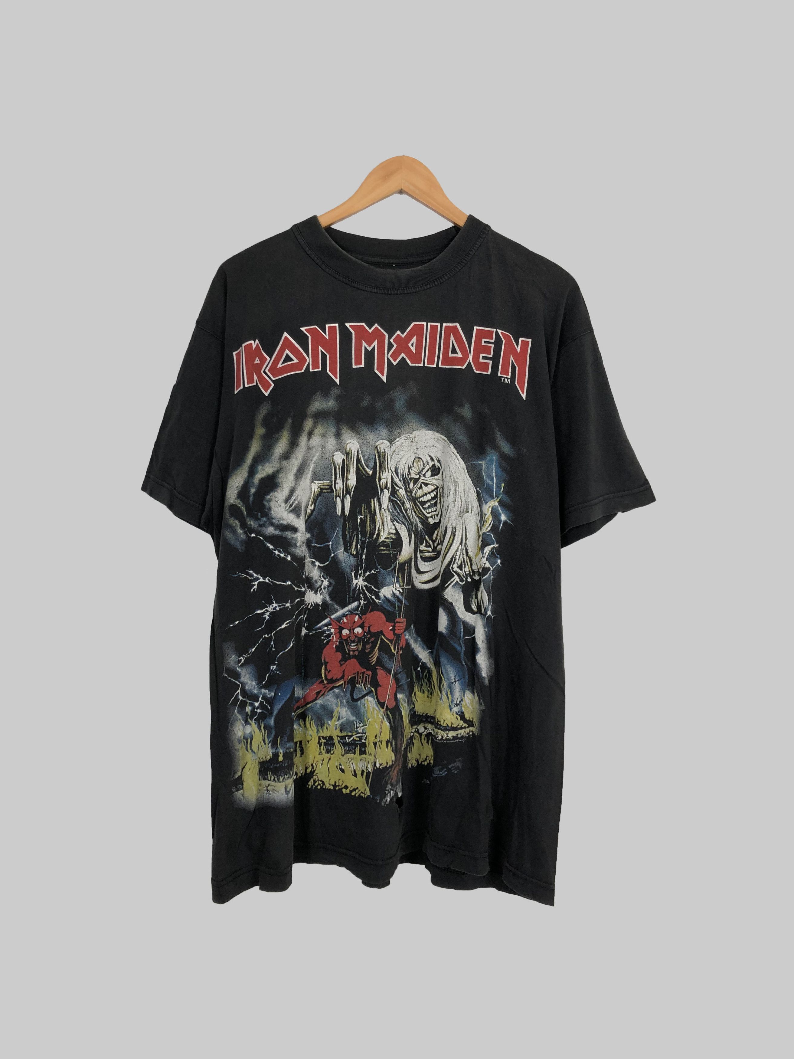 Band Tees Vintage 1982 2000 Iron Maiden (Judas Priest Black Sabbath) Size US XL / EU 56 / 4 - 1 Thumbnail