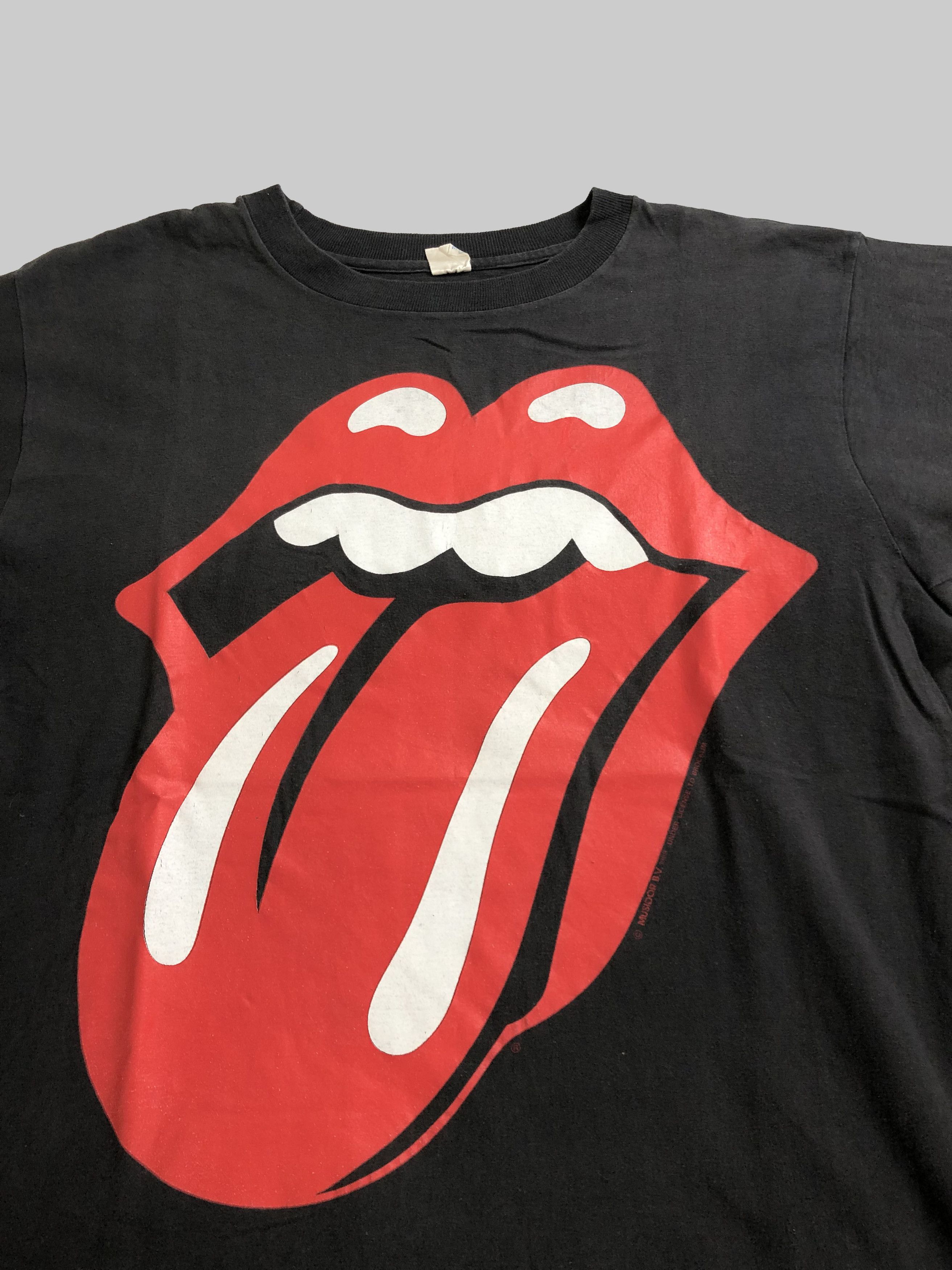 Band Tees Vintage 1990 Rolling Stones (Led Zeppelin Pink Floyd AC/DC) Size US L / EU 52-54 / 3 - 5 Thumbnail
