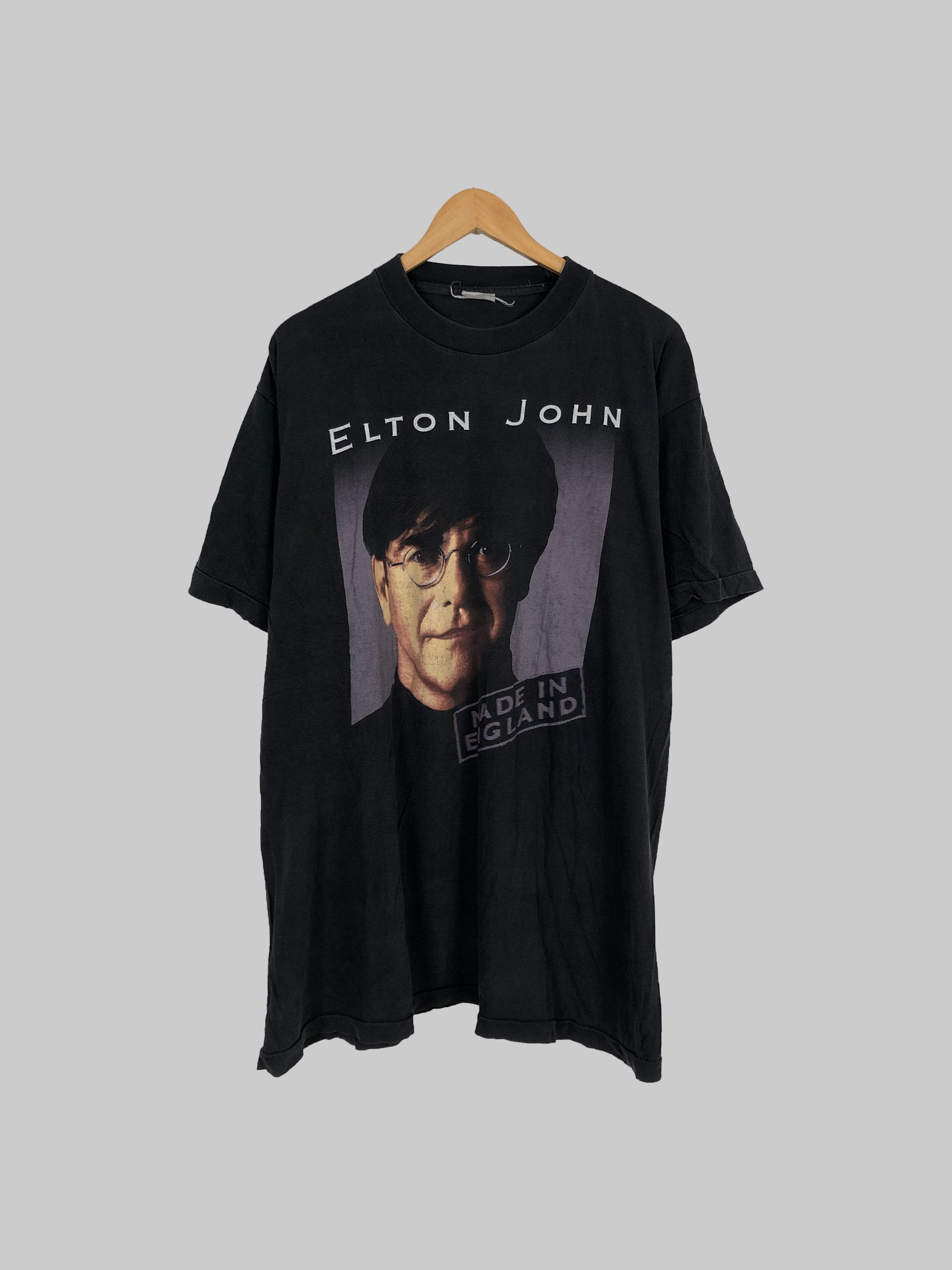 Band Tees Vintage 90s Elton John Made In England (David Bowie) Size US XL / EU 56 / 4 - 1 Thumbnail