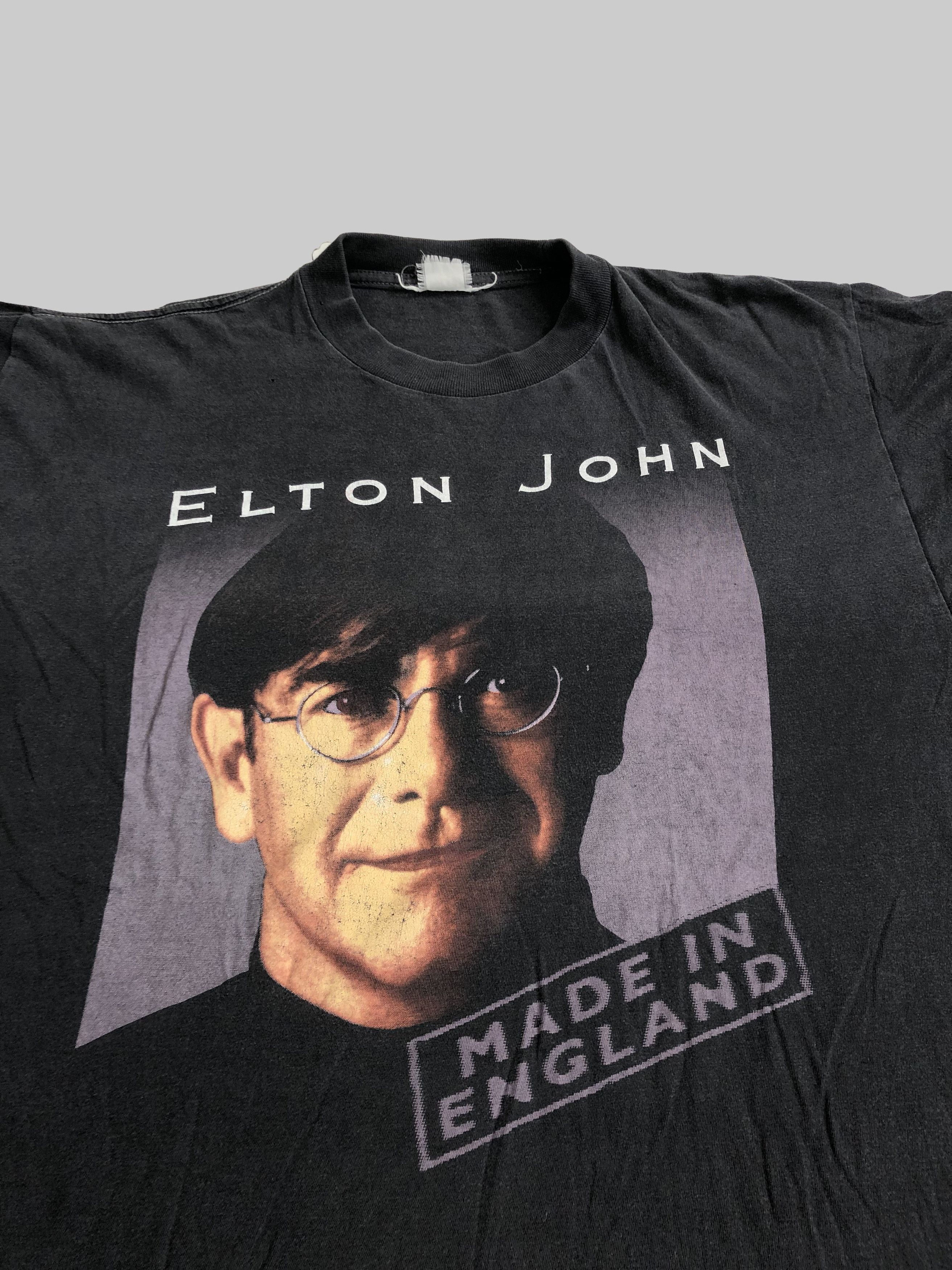 Band Tees Vintage 90s Elton John Made In England (David Bowie) Size US XL / EU 56 / 4 - 3 Thumbnail