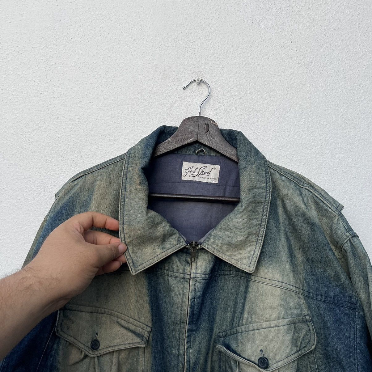 Japanese Brand RARE DISTRESSED STYLE GOD SPEED BOMBER JACKET DOUBLE BREAST Size US L / EU 52-54 / 3 - 7 Thumbnail