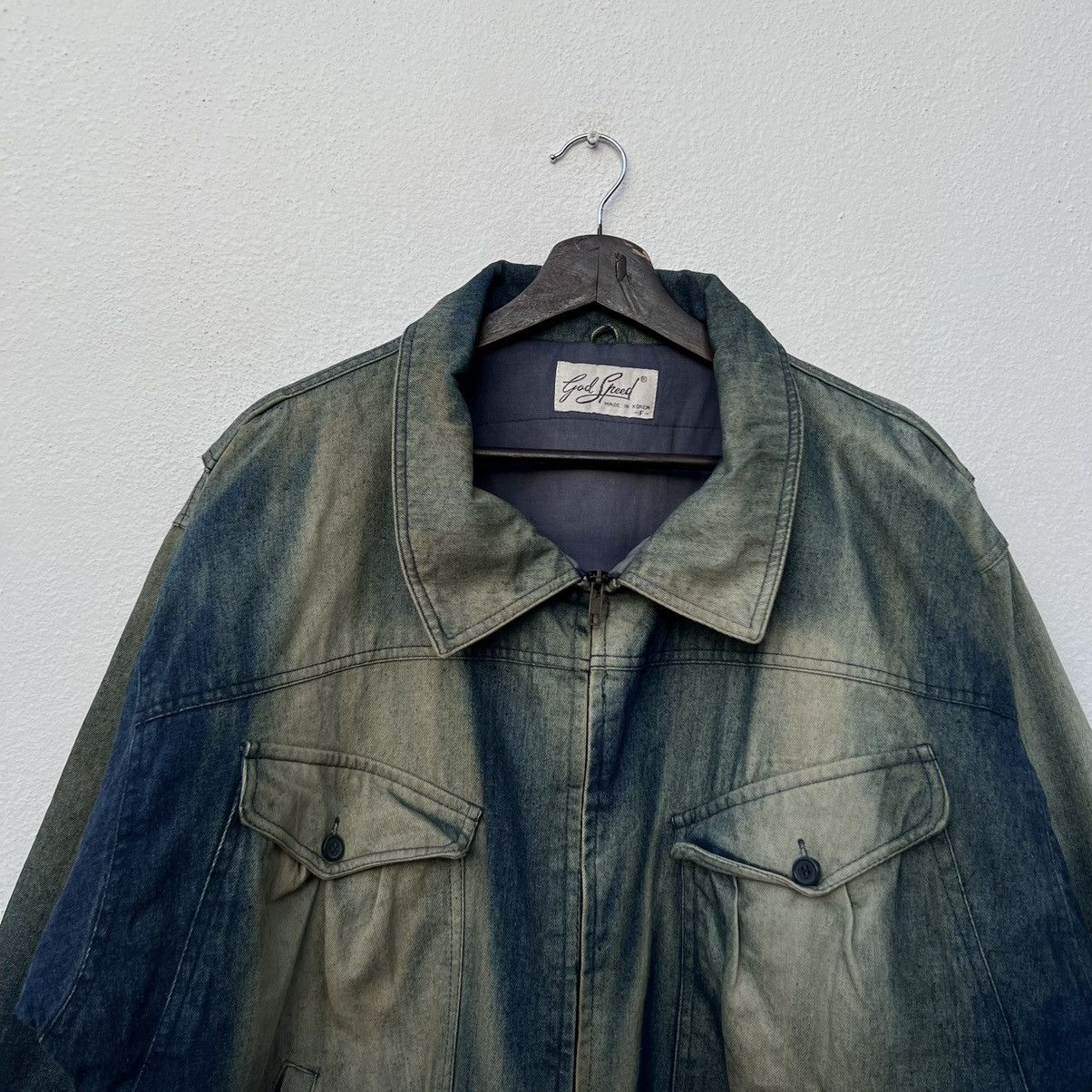 Japanese Brand RARE DISTRESSED STYLE GOD SPEED BOMBER JACKET DOUBLE BREAST Size US L / EU 52-54 / 3 - 3 Thumbnail