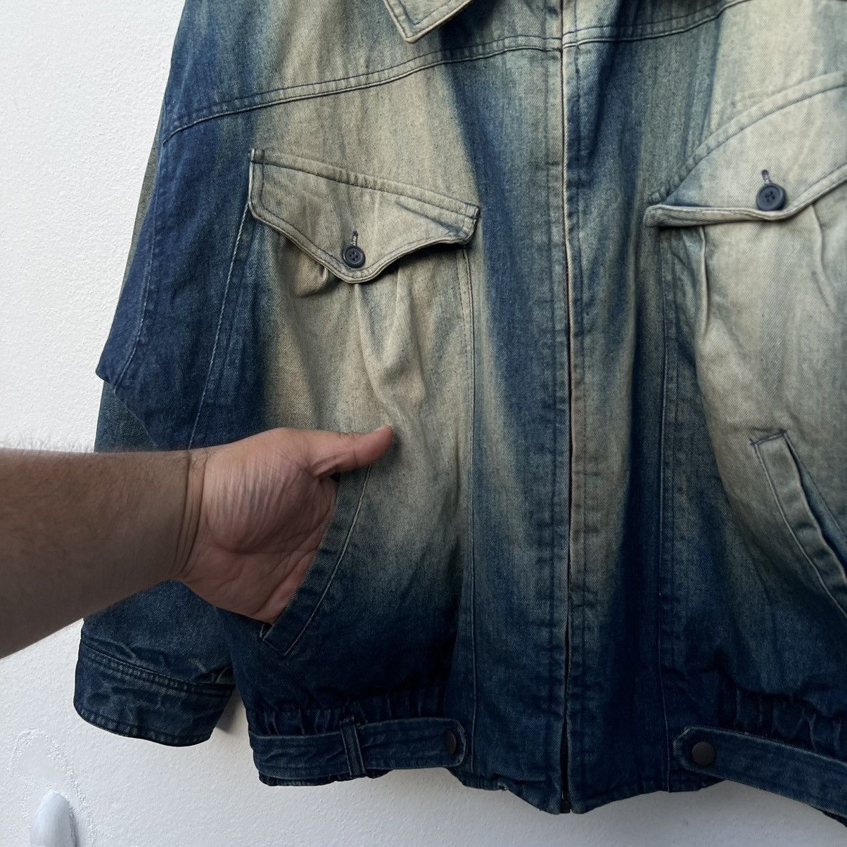 Japanese Brand RARE DISTRESSED STYLE GOD SPEED BOMBER JACKET DOUBLE BREAST Size US L / EU 52-54 / 3 - 6 Thumbnail