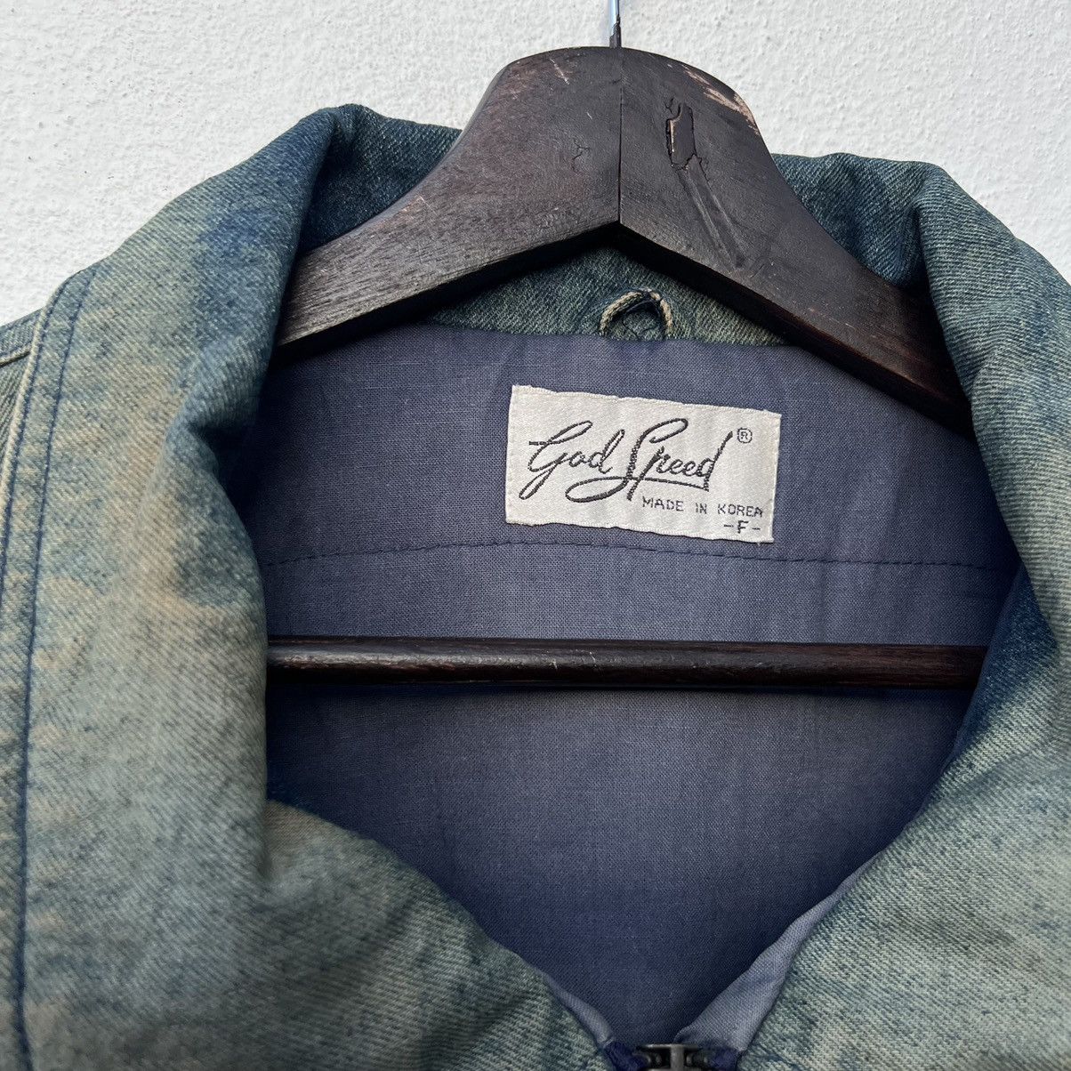 Japanese Brand RARE DISTRESSED STYLE GOD SPEED BOMBER JACKET DOUBLE BREAST Size US L / EU 52-54 / 3 - 9 Thumbnail