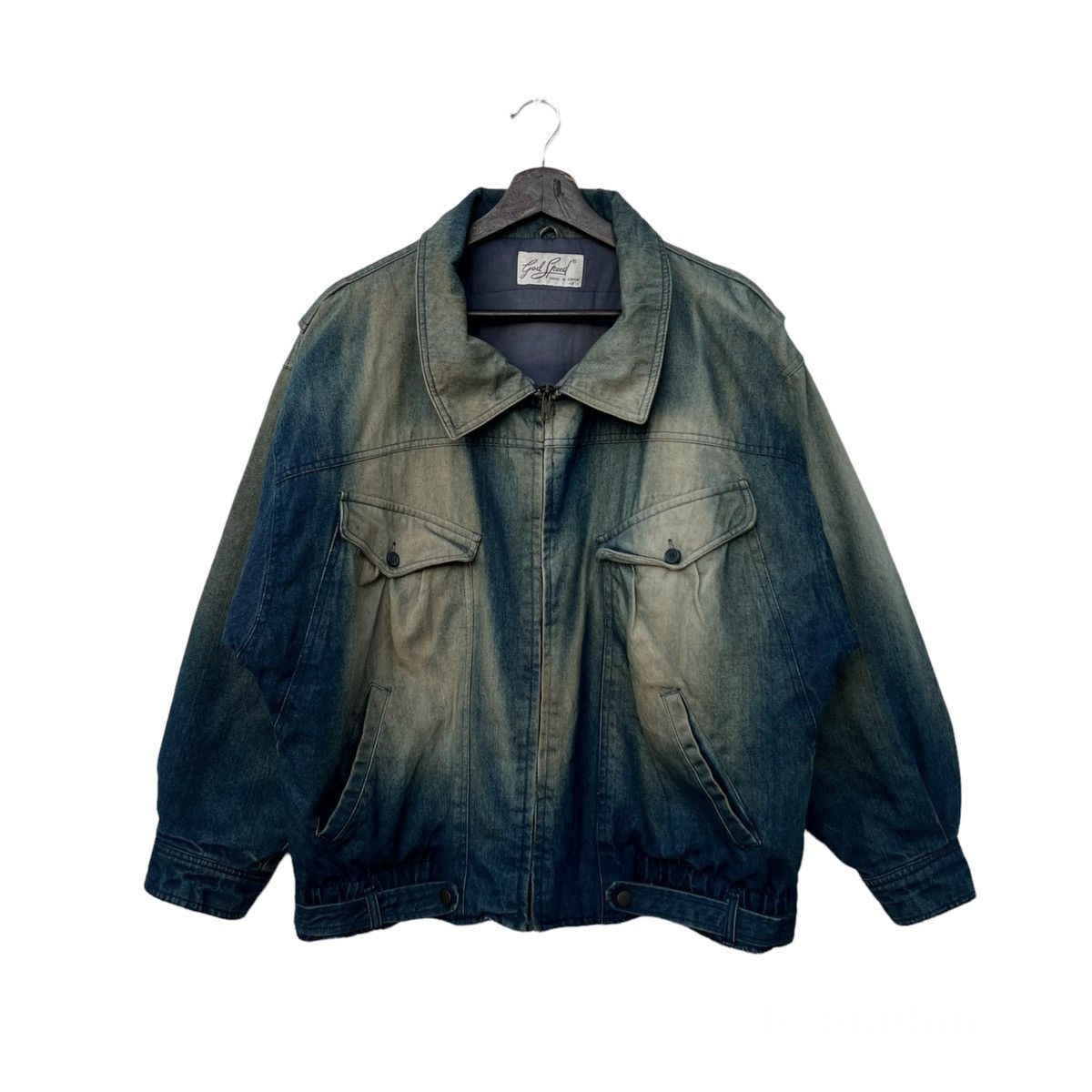 Japanese Brand RARE DISTRESSED STYLE GOD SPEED BOMBER JACKET DOUBLE BREAST Size US L / EU 52-54 / 3 - 1 Thumbnail
