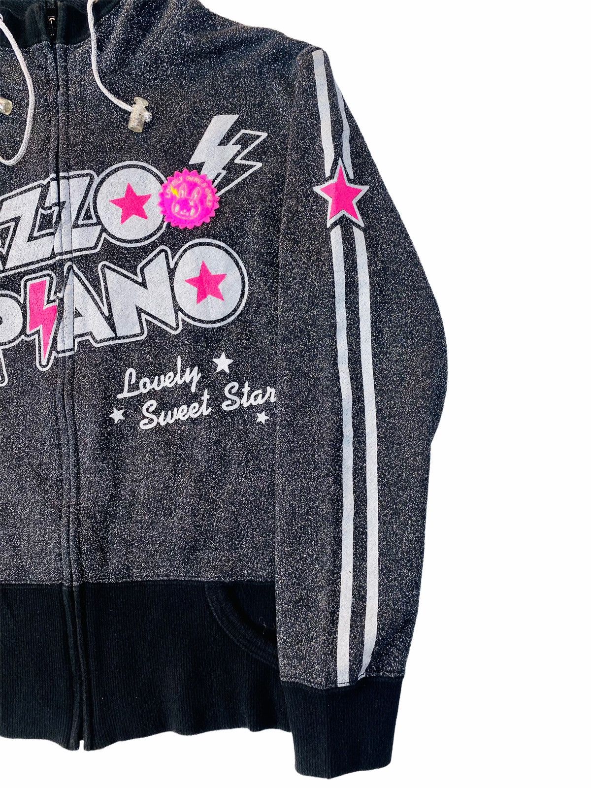 Hysteric Glamour 1990s Mezzo Piano - Sparkly Glitter Zip Hoodie Size US XS / EU 42 / 0 - 3 Thumbnail