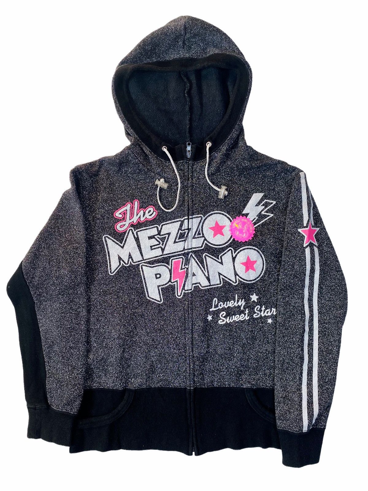 Hysteric Glamour 1990s Mezzo Piano - Sparkly Glitter Zip Hoodie Size US XS / EU 42 / 0 - 1 Thumbnail