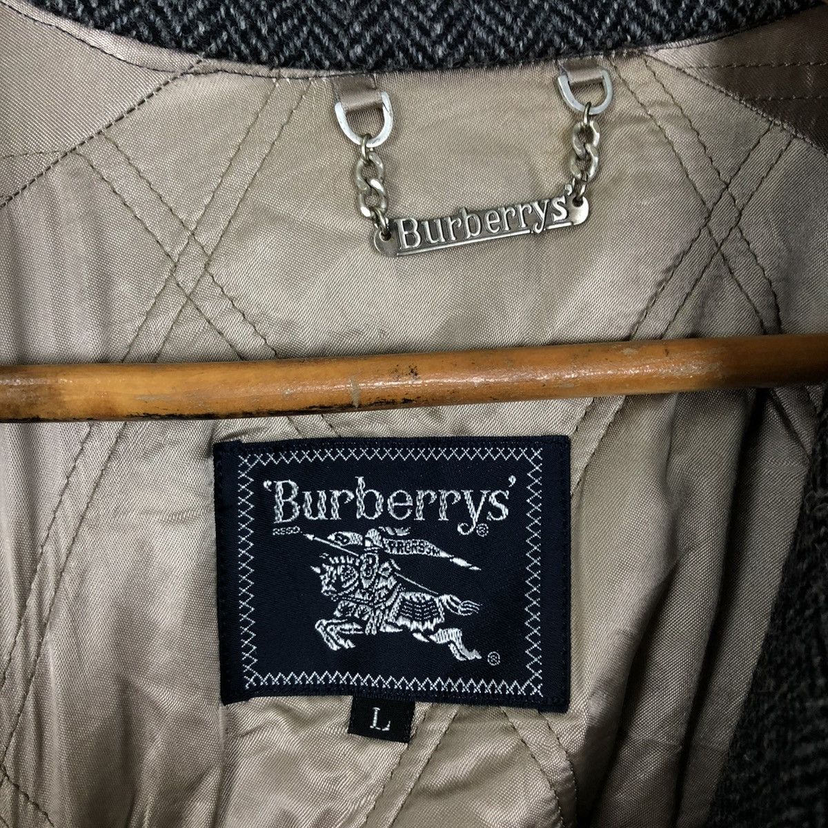 Burberry VINTAGE WOOL JACKET BURBERRY HERRINGBONE DESIGN Size US L / EU 52-54 / 3 - 17 Thumbnail