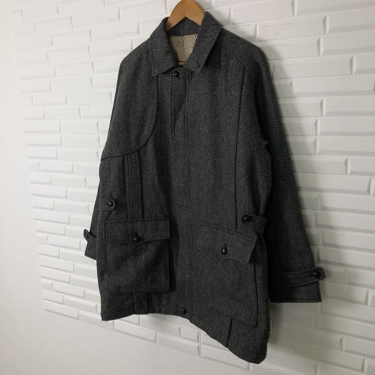 Burberry VINTAGE WOOL JACKET BURBERRY HERRINGBONE DESIGN Size US L / EU 52-54 / 3 - 2 Thumbnail