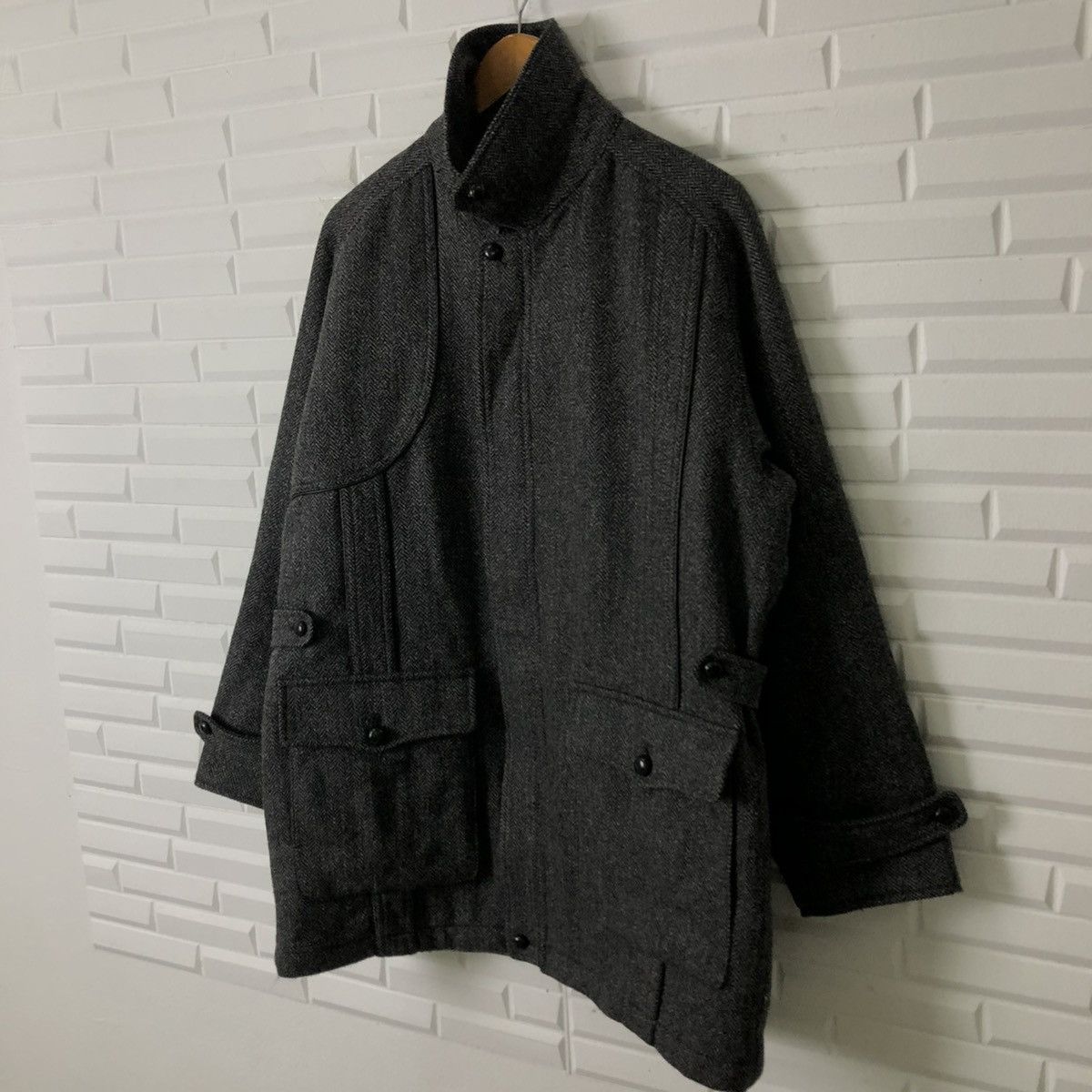 Burberry VINTAGE WOOL JACKET BURBERRY HERRINGBONE DESIGN Size US L / EU 52-54 / 3 - 12 Thumbnail