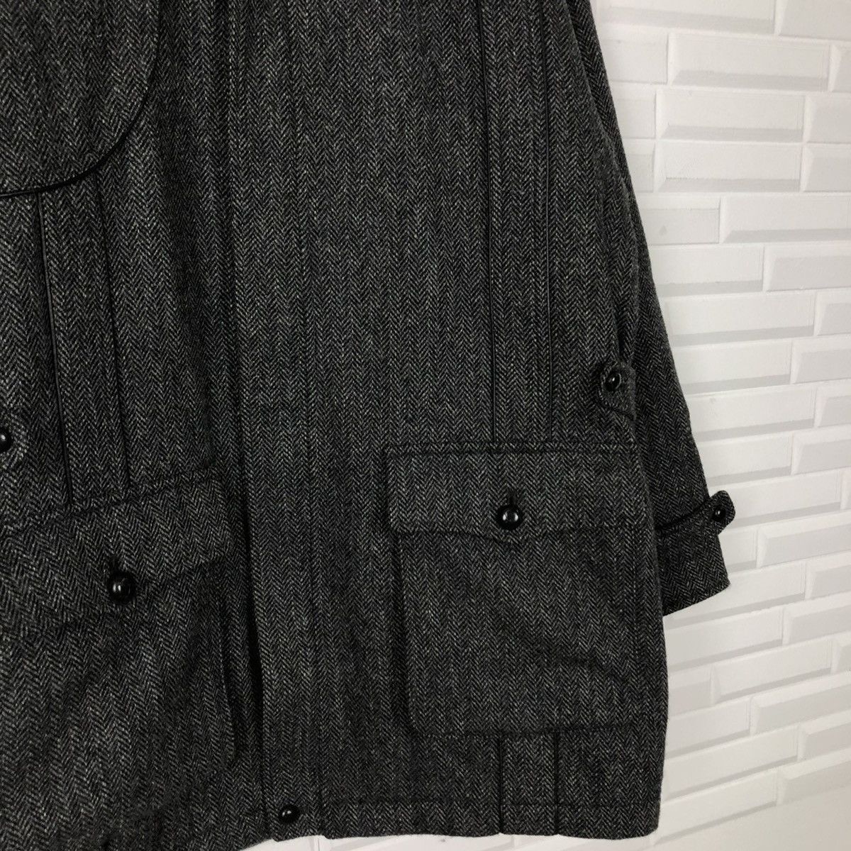 Burberry VINTAGE WOOL JACKET BURBERRY HERRINGBONE DESIGN Size US L / EU 52-54 / 3 - 6 Thumbnail