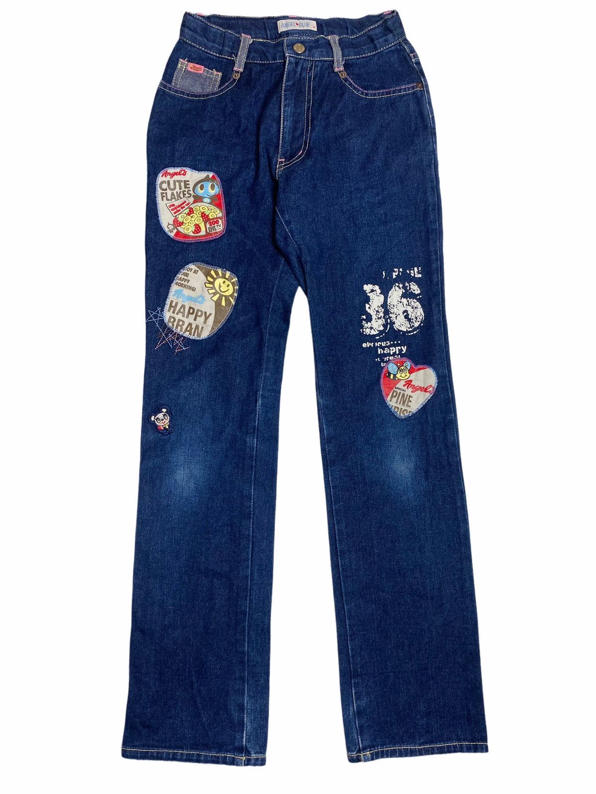 Hysteric Glamour × Japanese Brand ❤️‍🔥DELETE24H❤️‍🔥1990s Angel Blue Flower Generation Patch Denim Size US 26 / EU 42 - 2 Thumbnail