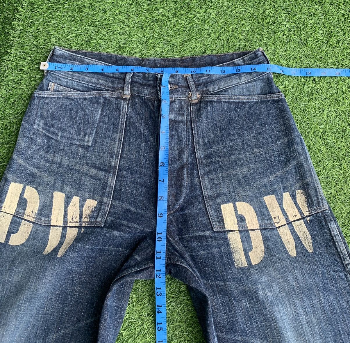 Warehouse Werehouse DW WWll US Military Style Buckle Back Denim Pant Size US 30 / EU 46 - 16 Thumbnail