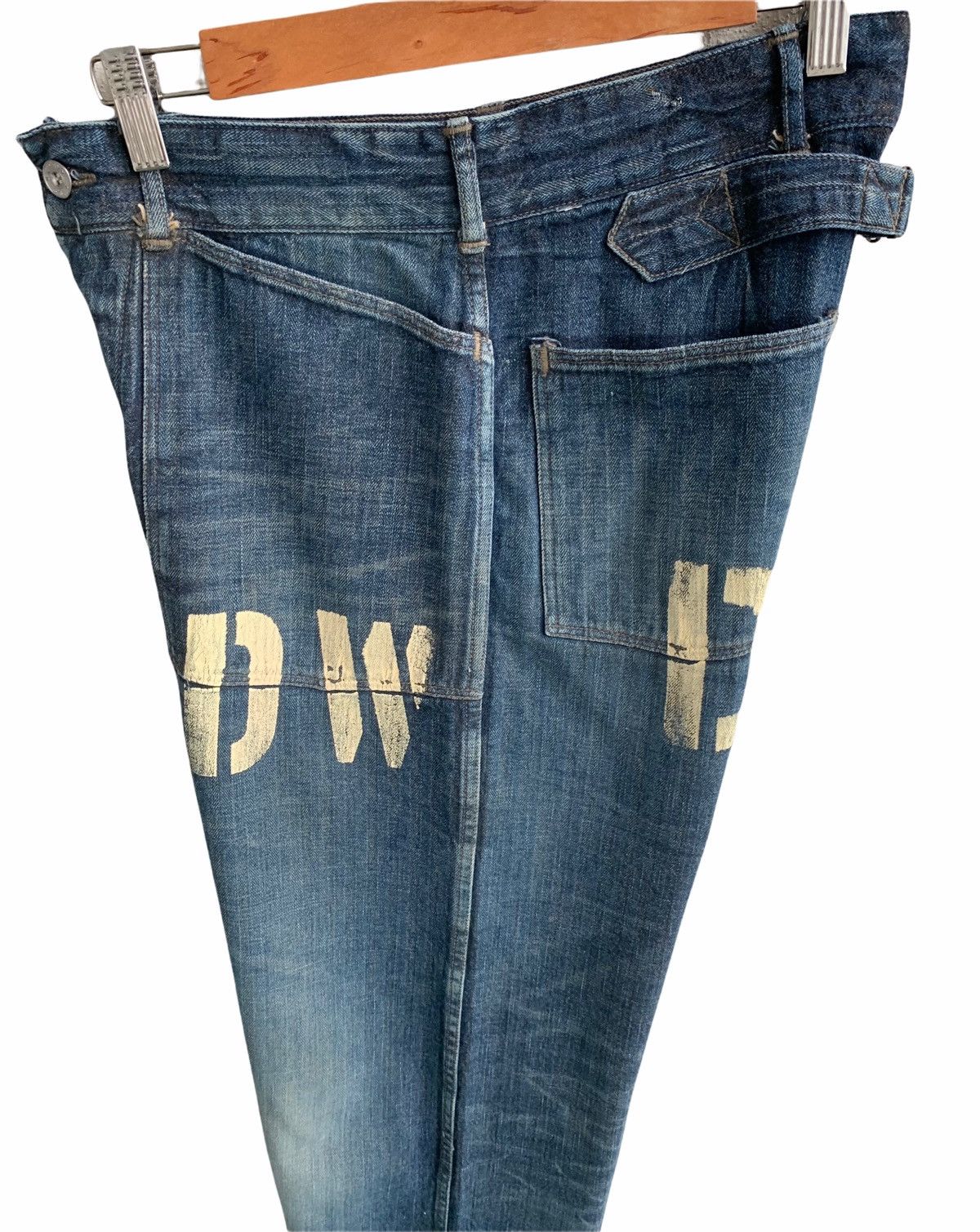 Warehouse Werehouse DW WWll US Military Style Buckle Back Denim Pant Size US 30 / EU 46 - 4 Thumbnail