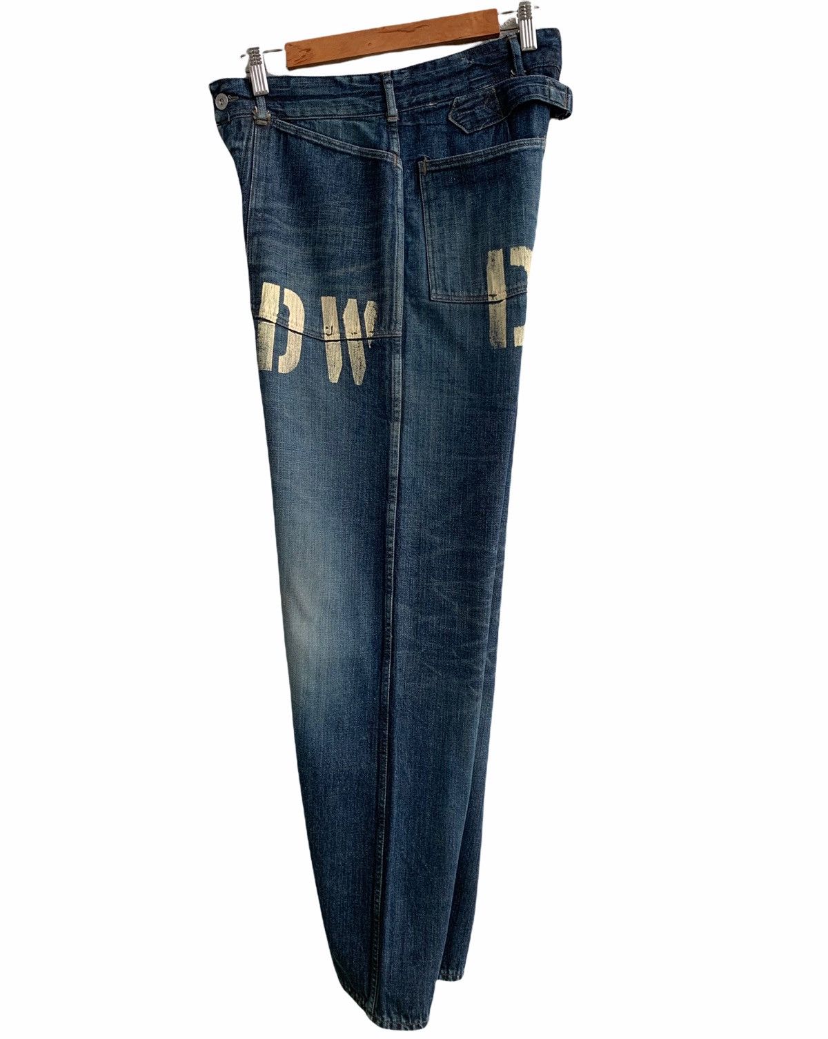 Warehouse Werehouse DW WWll US Military Style Buckle Back Denim Pant Size US 30 / EU 46 - 3 Thumbnail