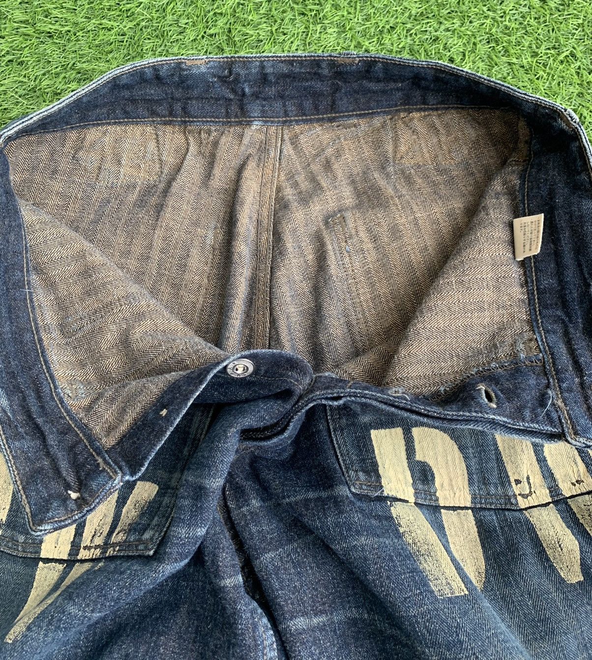Warehouse Werehouse DW WWll US Military Style Buckle Back Denim Pant Size US 30 / EU 46 - 15 Thumbnail