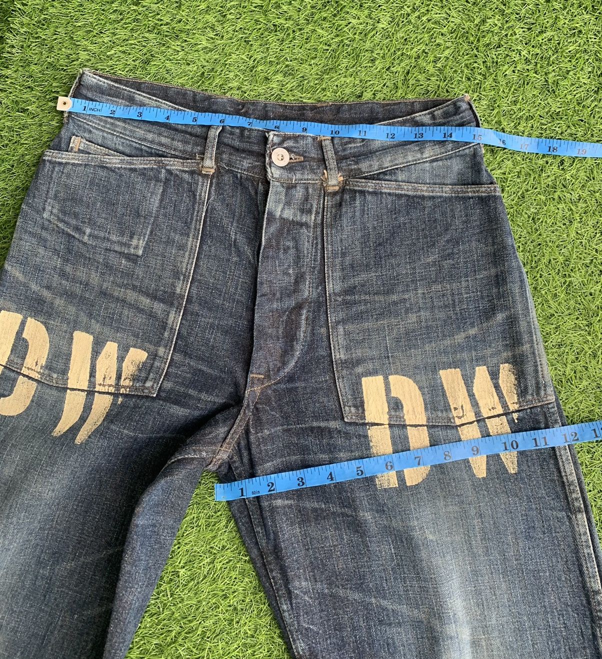 Warehouse Werehouse DW WWll US Military Style Buckle Back Denim Pant Size US 30 / EU 46 - 17 Thumbnail