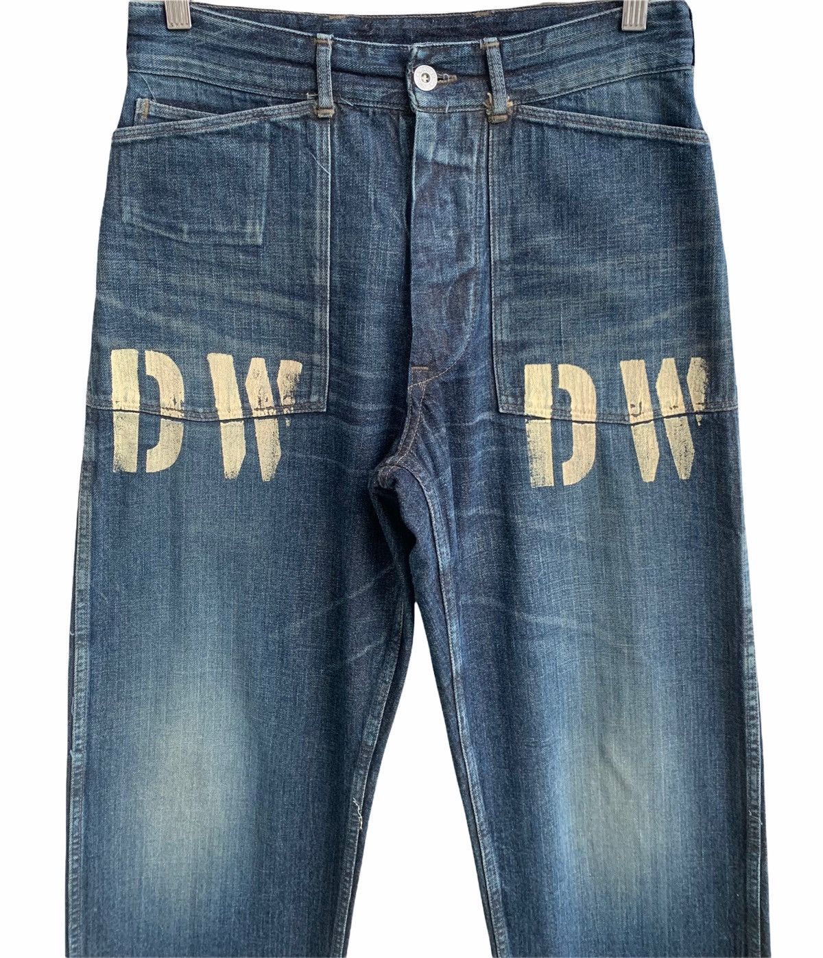 Warehouse Werehouse DW WWll US Military Style Buckle Back Denim Pant Size US 30 / EU 46 - 6 Thumbnail