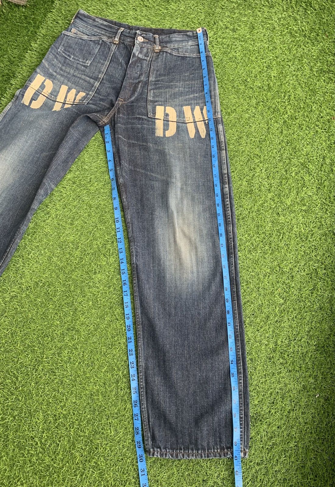 Warehouse Werehouse DW WWll US Military Style Buckle Back Denim Pant Size US 30 / EU 46 - 19 Thumbnail