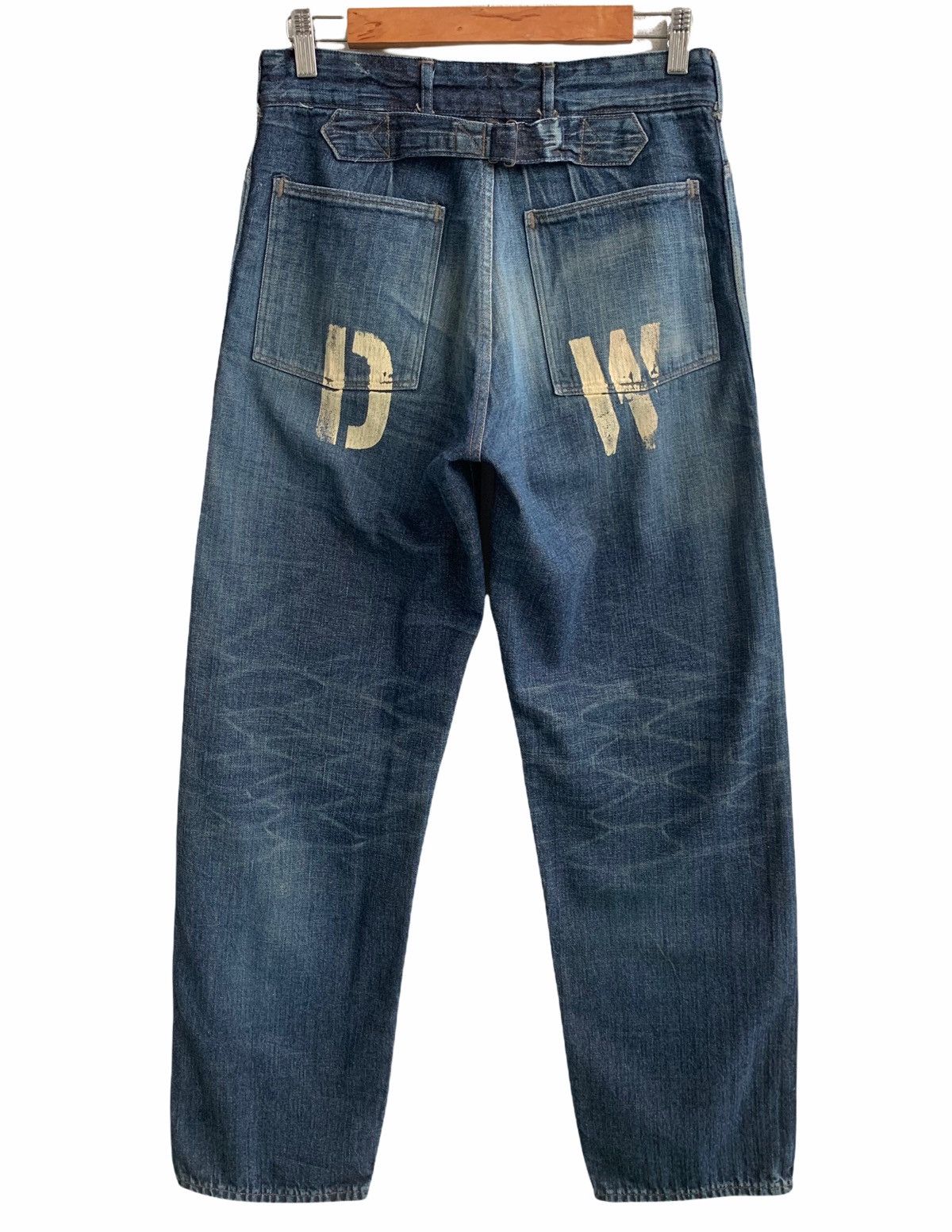 Warehouse Werehouse DW WWll US Military Style Buckle Back Denim Pant Size US 30 / EU 46 - 2 Thumbnail