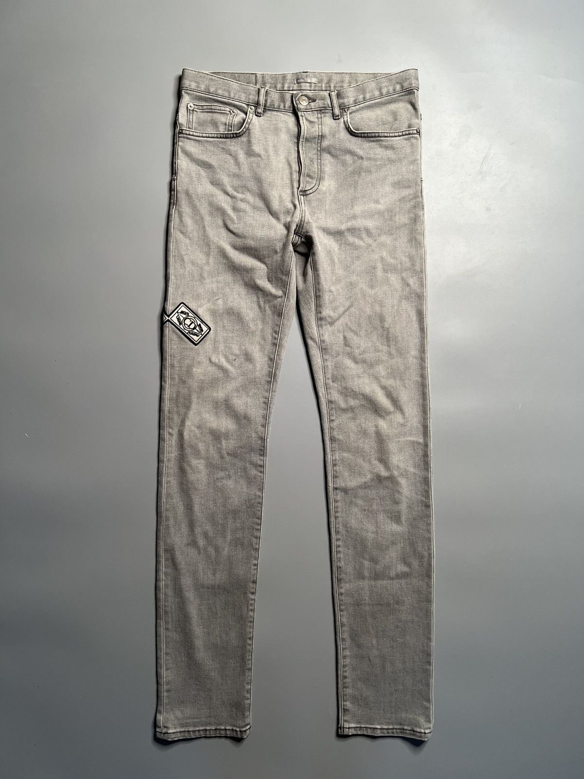 image of Dior Kim Jones S/s 20-21 Cd Patch Jeans in Grey, Men's (Size 29)