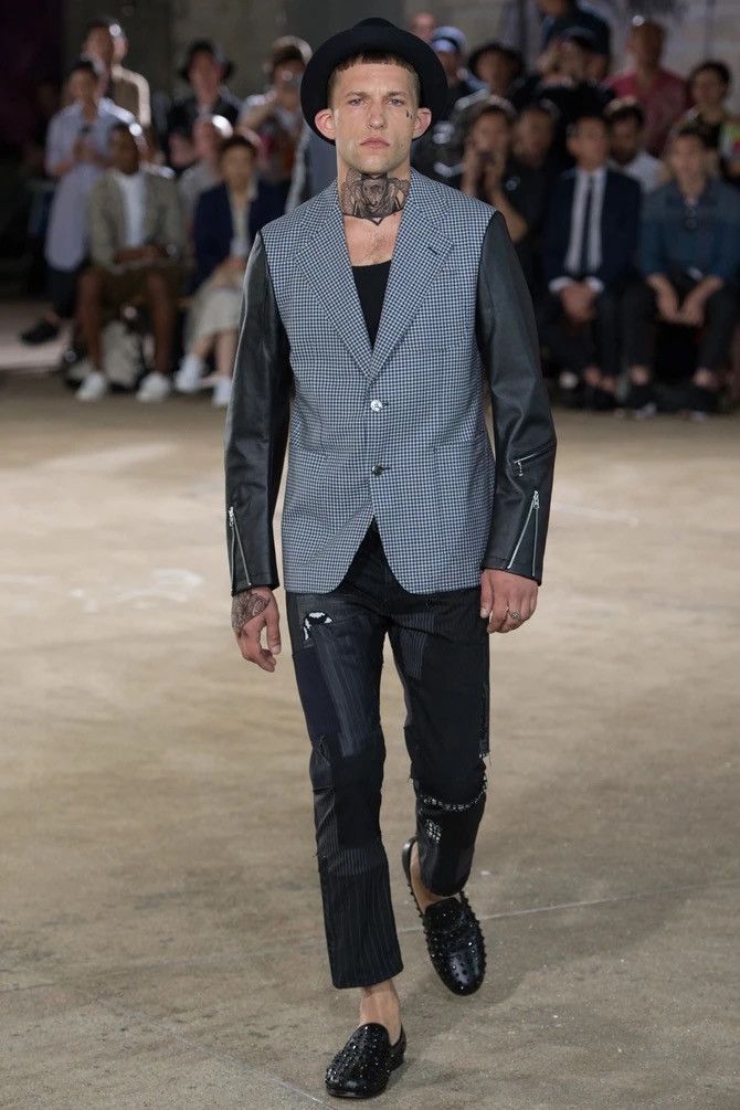 Comme des Garcons Junya watanabe-S/S17 distressed patchwork denim pants Size US 31 - 1 Thumbnail