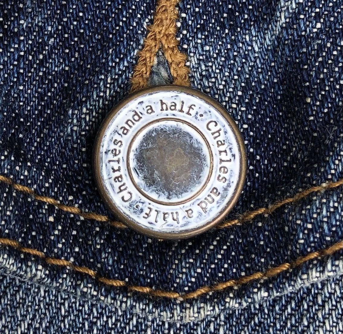 Japanese Brand Charles And A Half Men's Distressed Denim ZipUp Jean Jacket Size US M / EU 48-50 / 2 - 24 Thumbnail