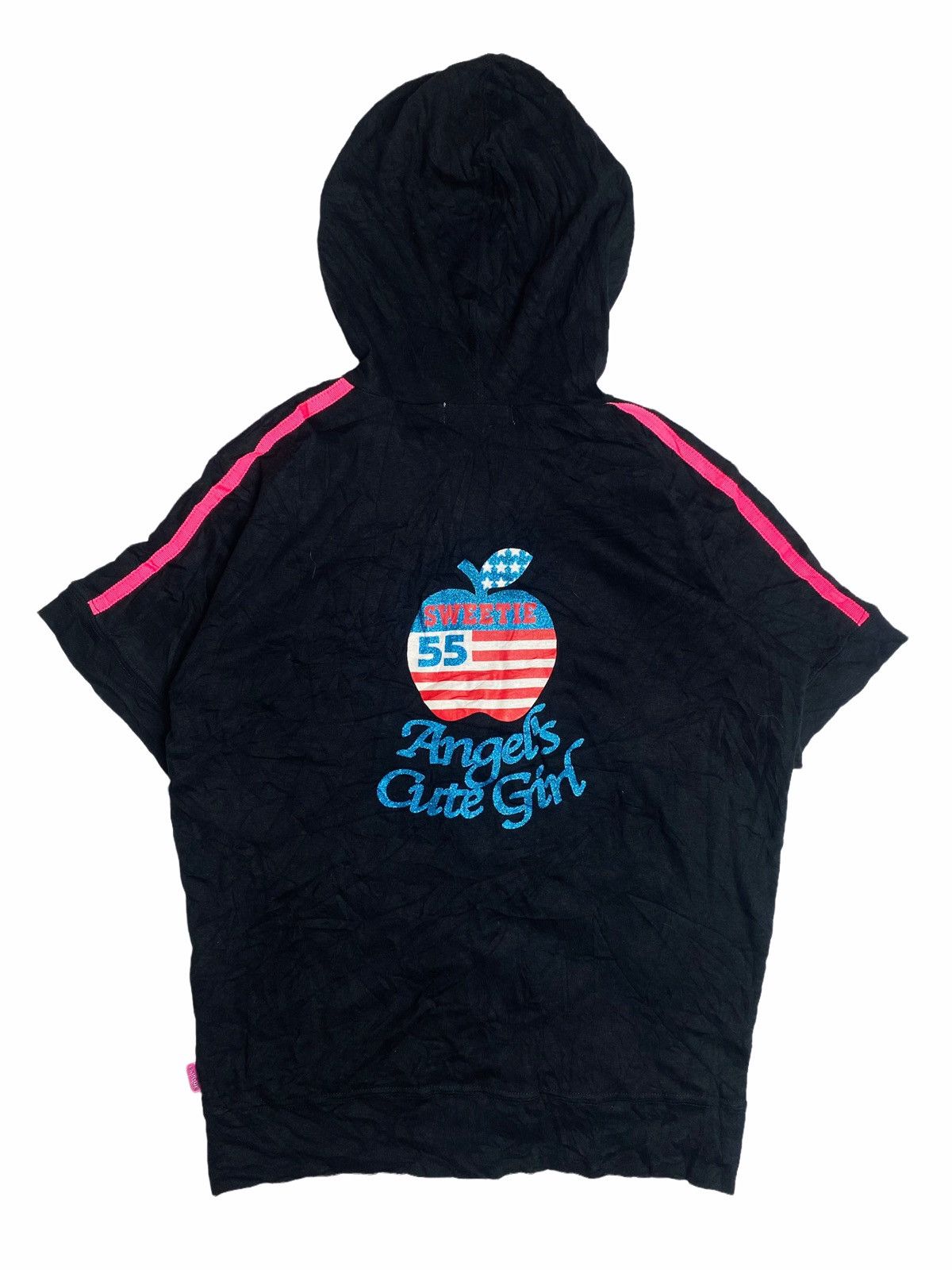 Hysteric Glamour × Japanese Brand 1990s Angel Blue - Short Sleeve Sport Zip Hoodie Jacket Size US M / EU 48-50 / 2 - 2 Thumbnail