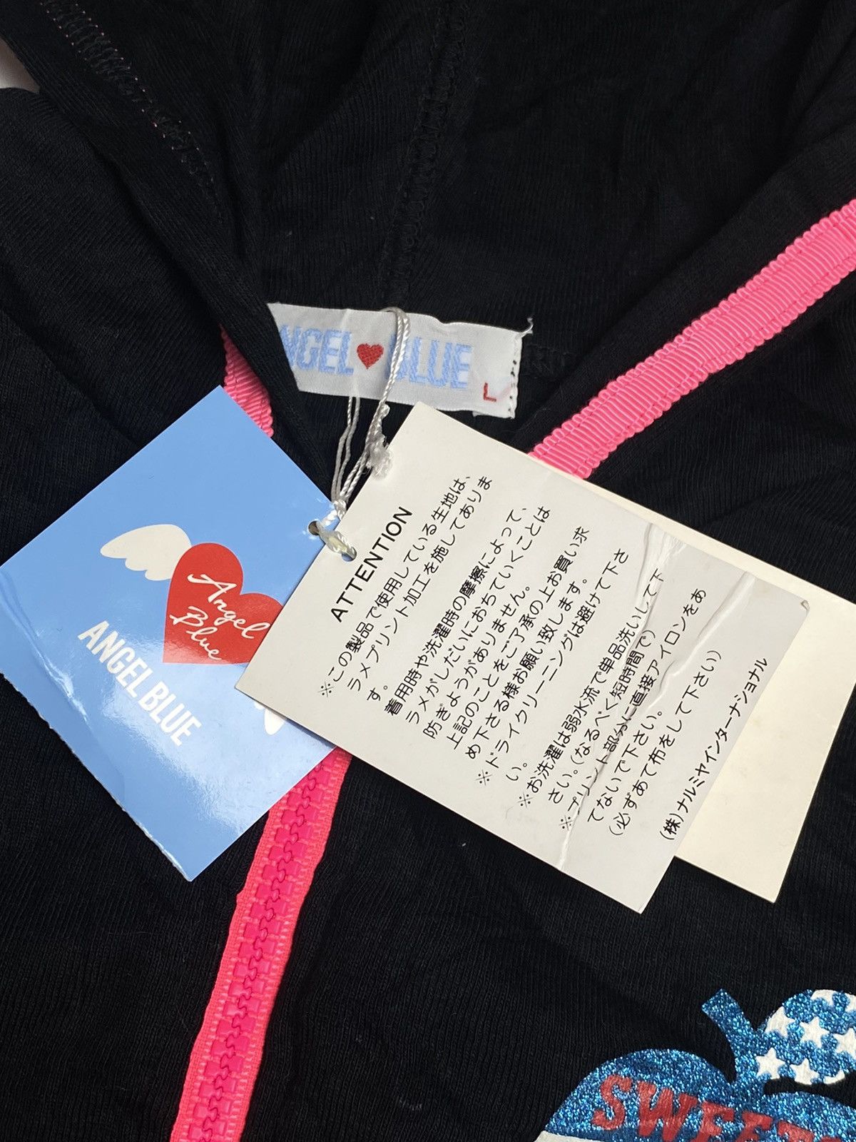 Hysteric Glamour × Japanese Brand 1990s Angel Blue - Short Sleeve Sport Zip Hoodie Jacket Size US M / EU 48-50 / 2 - 4 Thumbnail