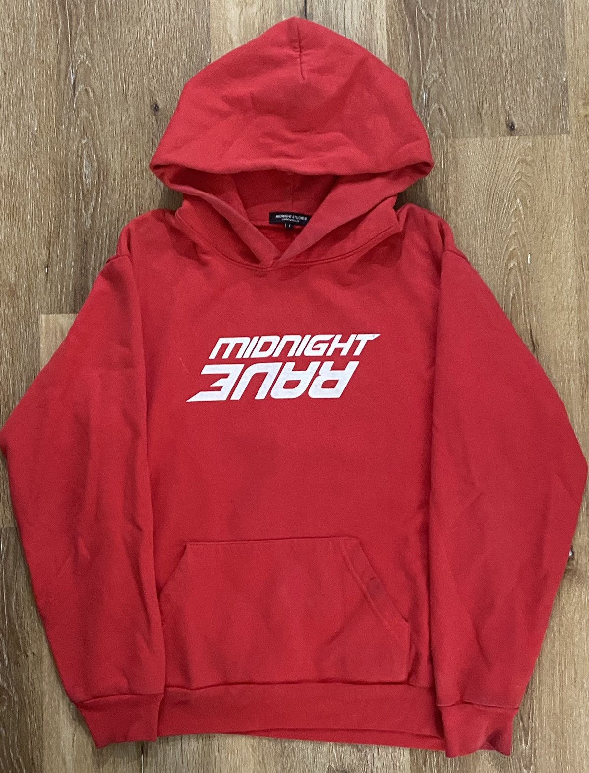 Midnight Studios Midnight Studios Red Screenprint Runway Hoodie Midnight Rave Size US M / EU 48-50 / 2 - 1 Thumbnail