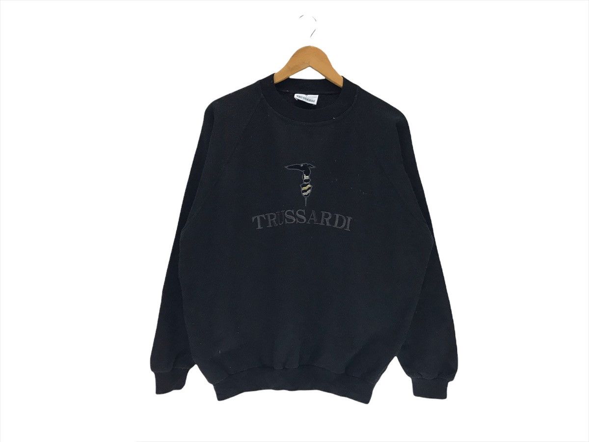 Trussardi × Vintage Vintage Trussardi Embroidery Big Logo Sweatshirt Size US M / EU 48-50 / 2 - 1 Thumbnail