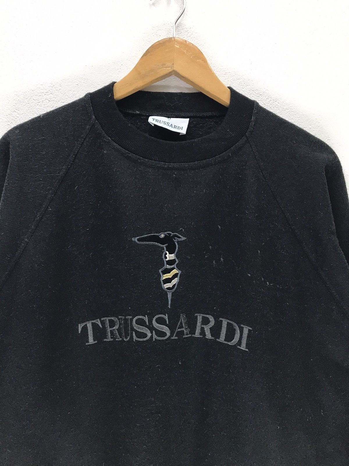 Trussardi × Vintage Vintage Trussardi Embroidery Big Logo Sweatshirt Size US M / EU 48-50 / 2 - 2 Thumbnail