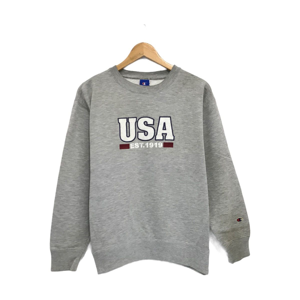 Champion × Vintage Vintage Champion USA Big Logo Sweatshirt Size US L / EU 52-54 / 3 - 1 Thumbnail