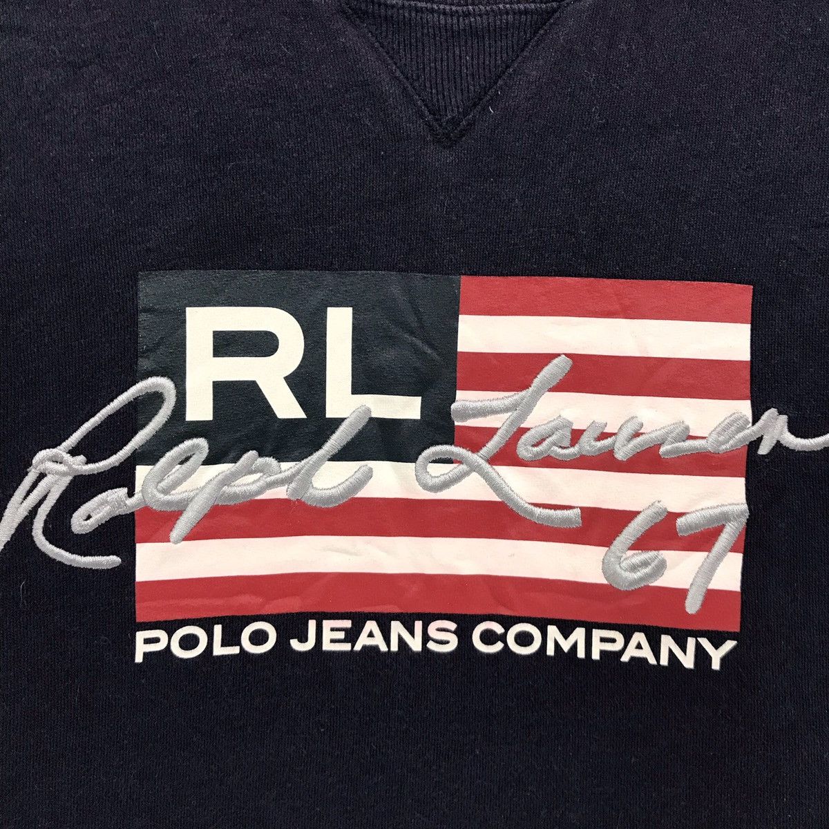 Polo Ralph Lauren × Ralph Lauren × Vintage Polo Jeans Ralph Lauren Usa Flag Sweatshirt Size US M / EU 48-50 / 2 - 3 Thumbnail