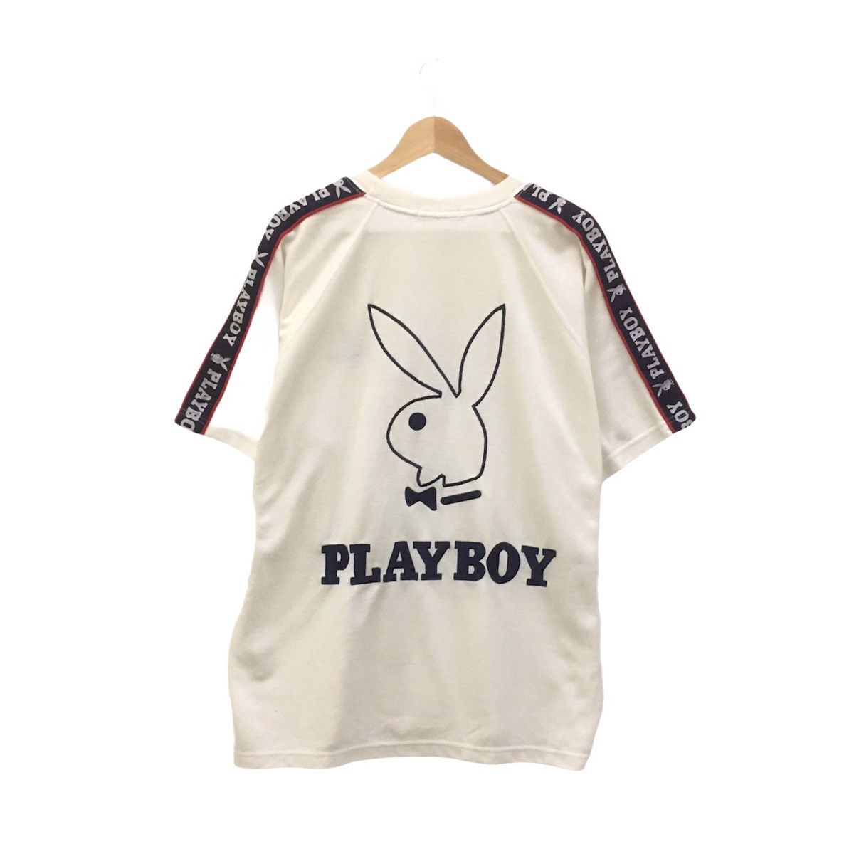 image of Playboy Side Tape Biglogo Bunny Head Pb By Playboy in White, Men's (Size Large)