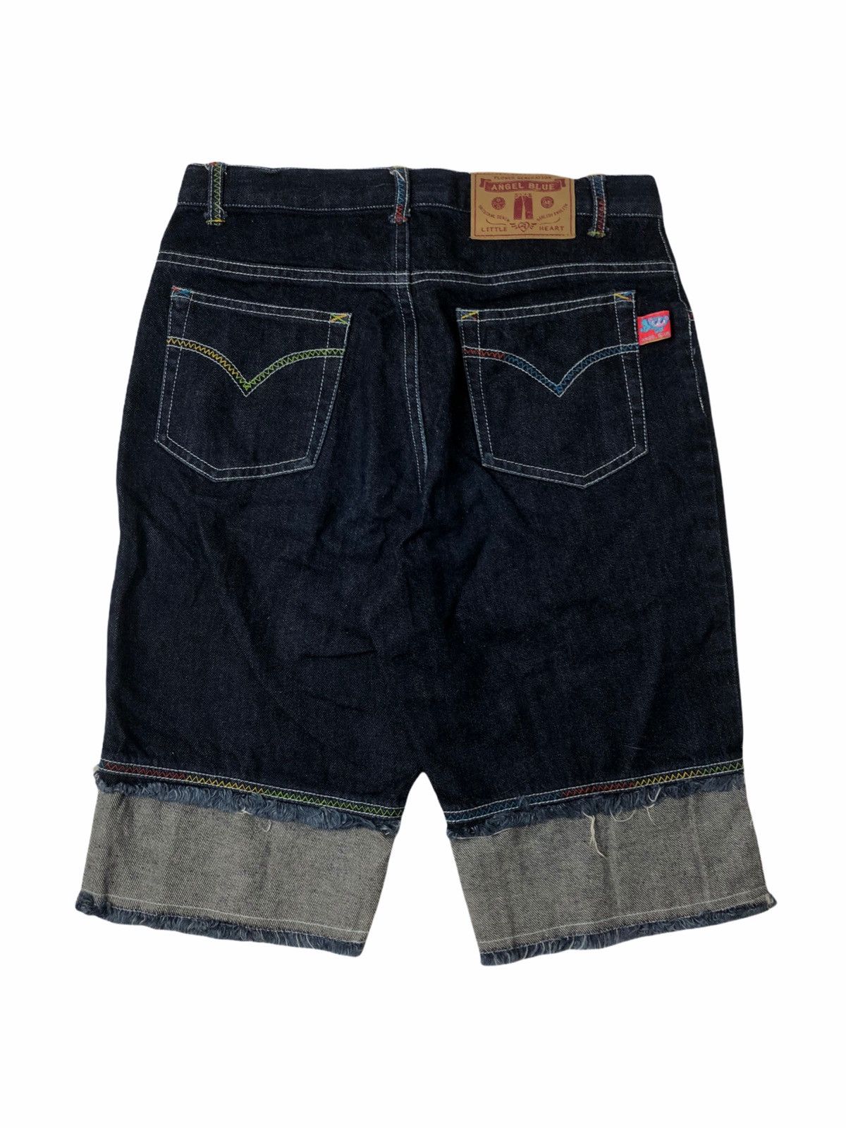 Hysteric Glamour × Japanese Brand 1990s Angel Blue - Sequin Short Denim Pants Size US 29 - 2 Thumbnail