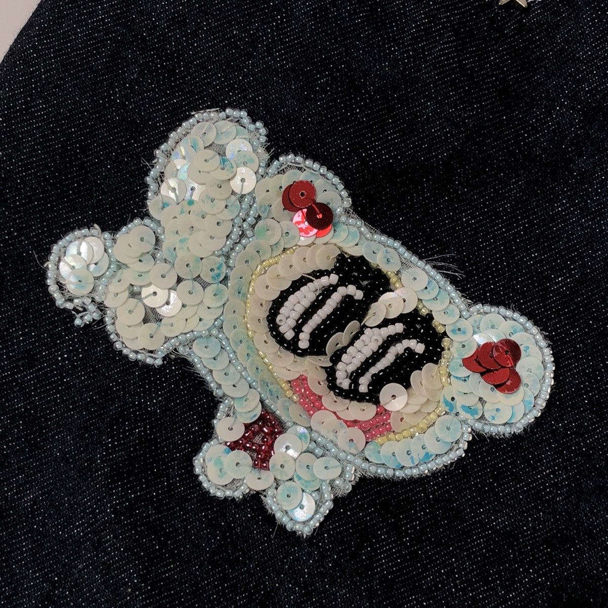 Hysteric Glamour × Japanese Brand 1990s Angel Blue - Sequin Short Denim Pants Size US 29 - 4 Thumbnail