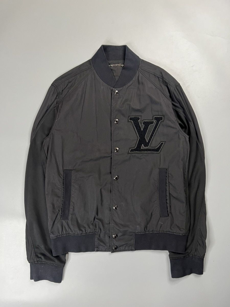 image of Kim Jones x Louis Vuitton “” Louis Vuitton Millionaire Varsity Jacket in Black, Men's (Size Medium)