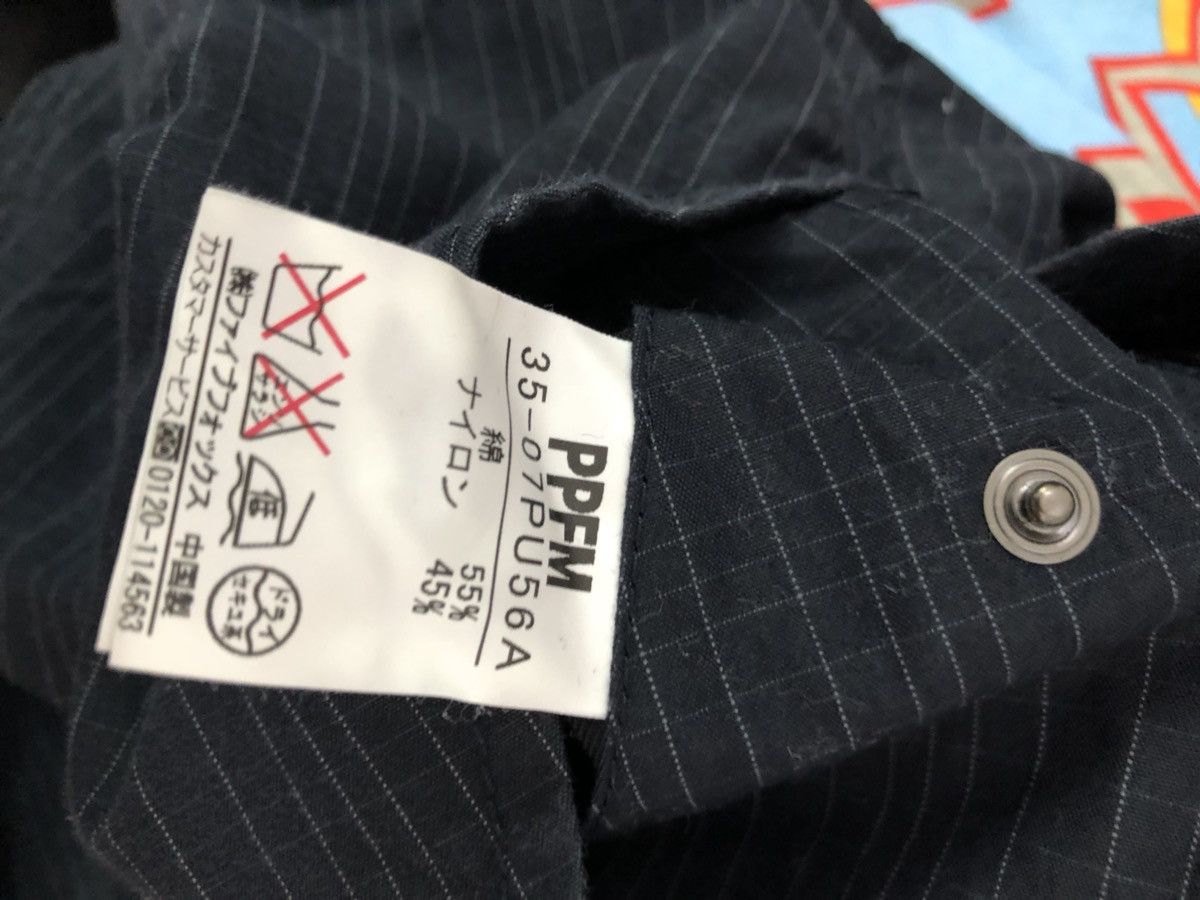 Vintage Navy Blue Striped Multi Pocket Cargo Trouser Cropped Pant Size US 31 - 15 Thumbnail