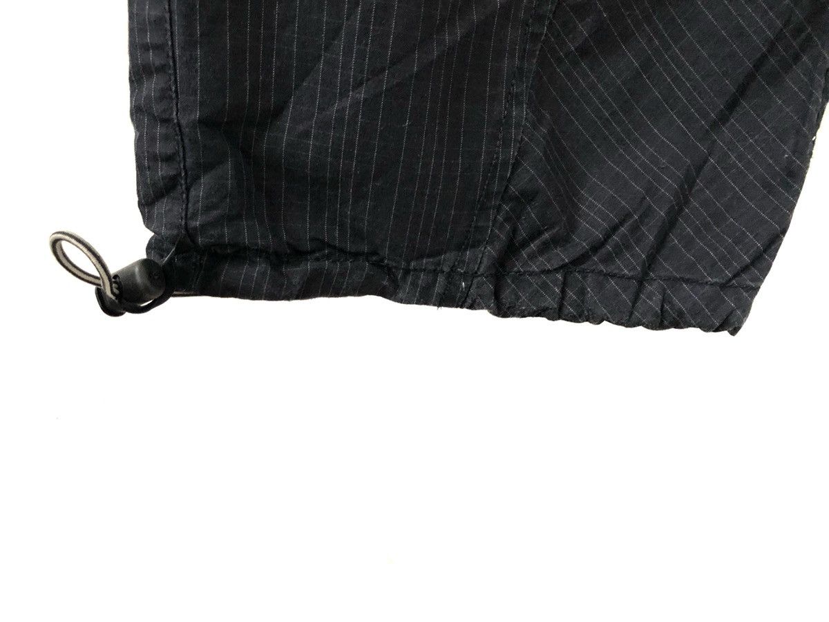 Vintage Navy Blue Striped Multi Pocket Cargo Trouser Cropped Pant Size US 31 - 6 Thumbnail