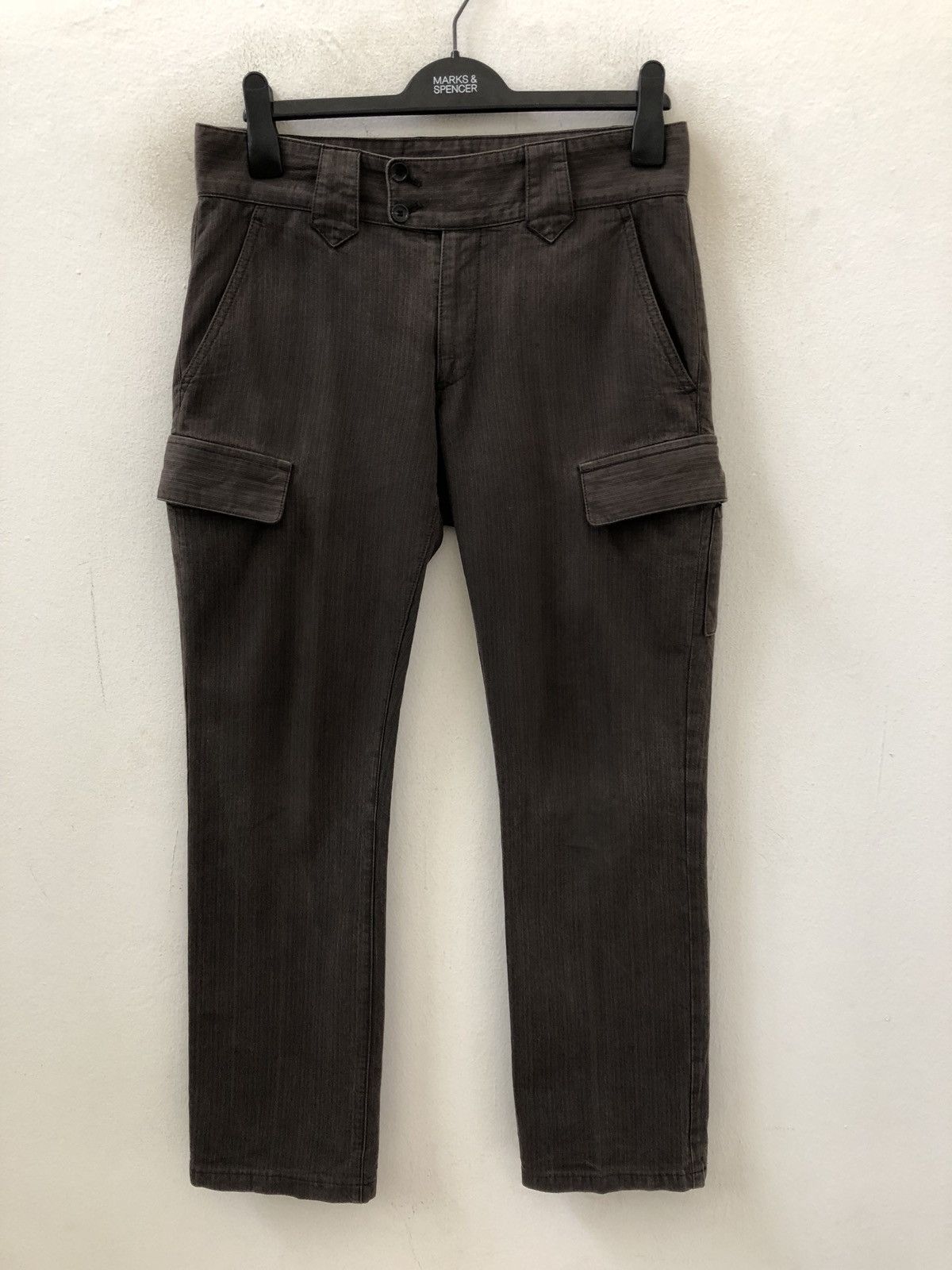 Beams Plus × Japanese Brand Beams Made In Japan Striped Twill Cargo Trouser Pant Size US 30 / EU 46 - 1 Thumbnail