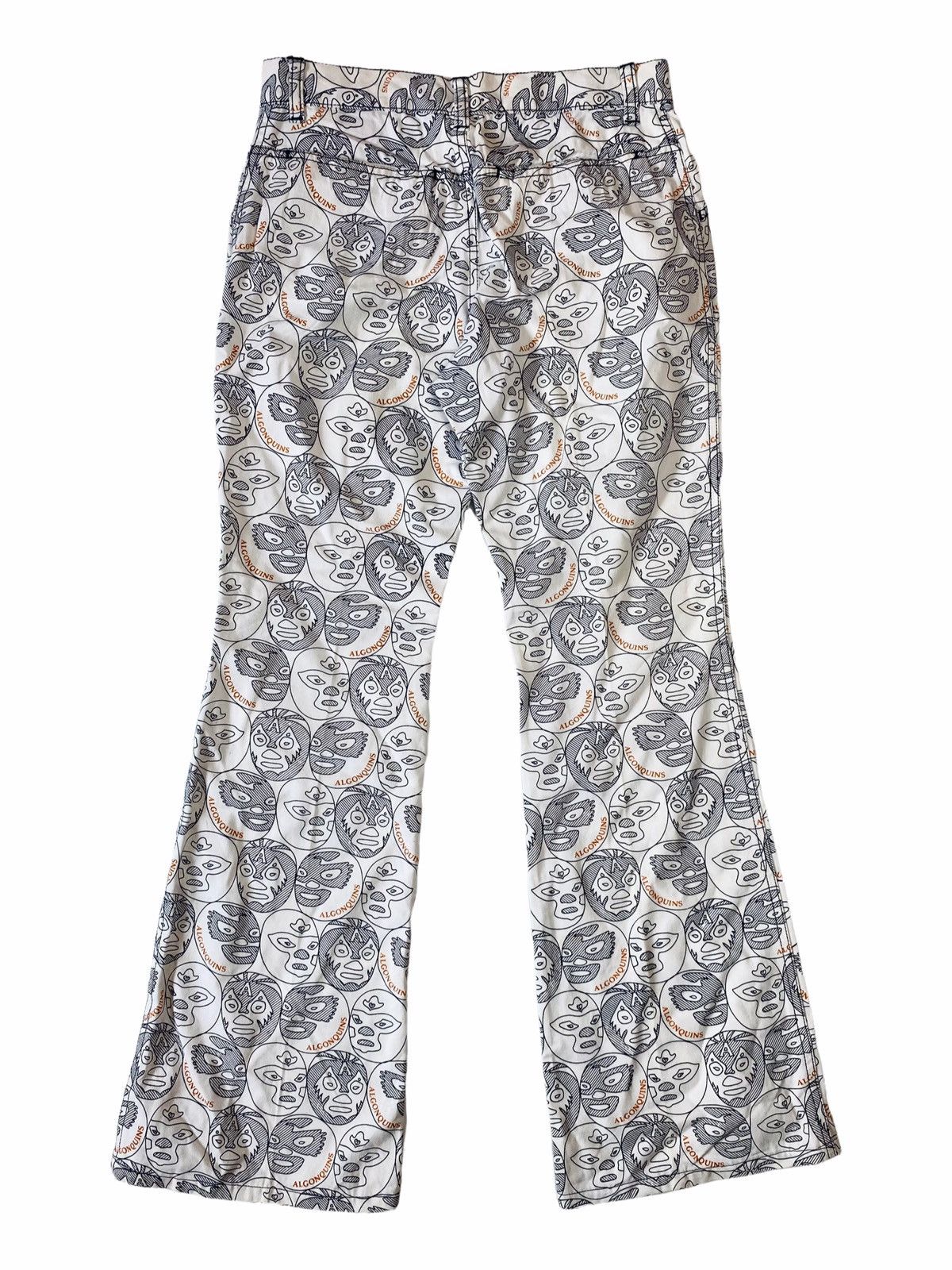 Hysteric Glamour × Japanese Brand 1990s Algonquins - Printed Masked Flared Pants Size US 28 / EU 44 - 1 Thumbnail