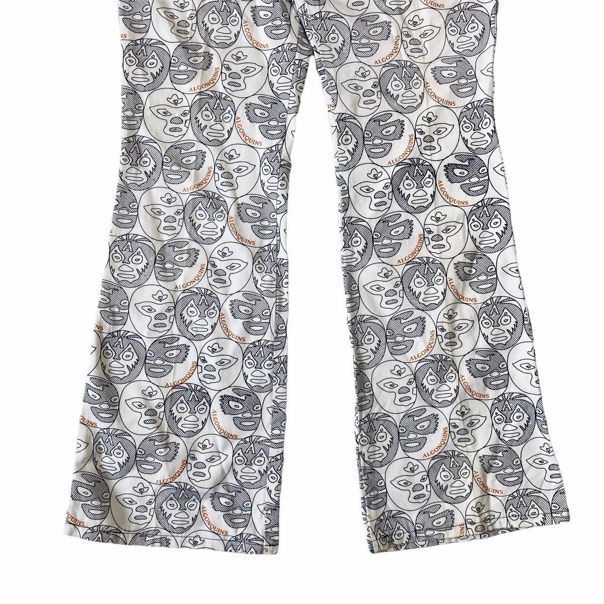 Hysteric Glamour × Japanese Brand 1990s Algonquins - Printed Masked Flared Pants Size US 28 / EU 44 - 3 Thumbnail