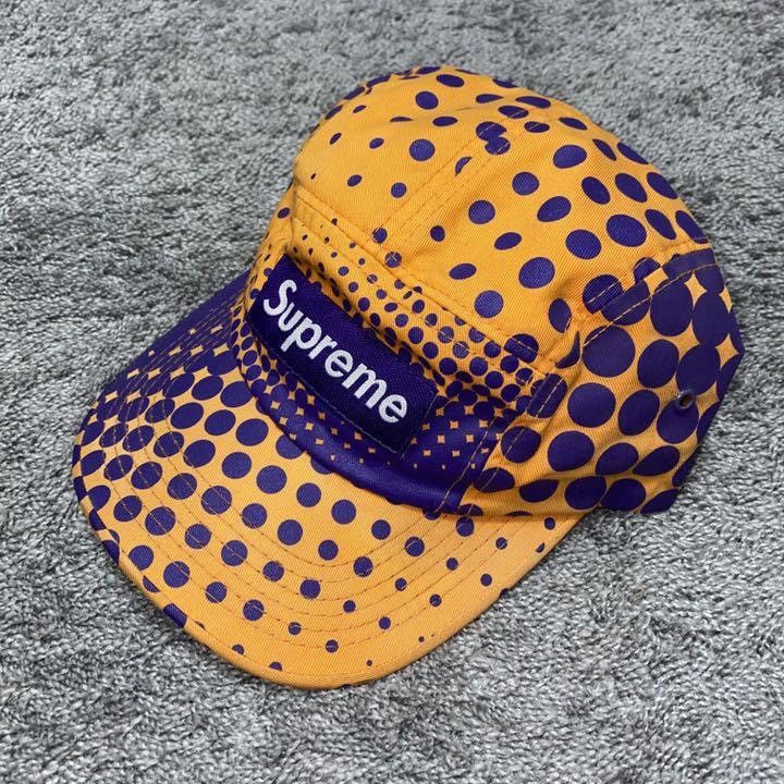 image of Supreme Gradient Polka Dot Camp Cap 2007 in Orange Purple, Men's