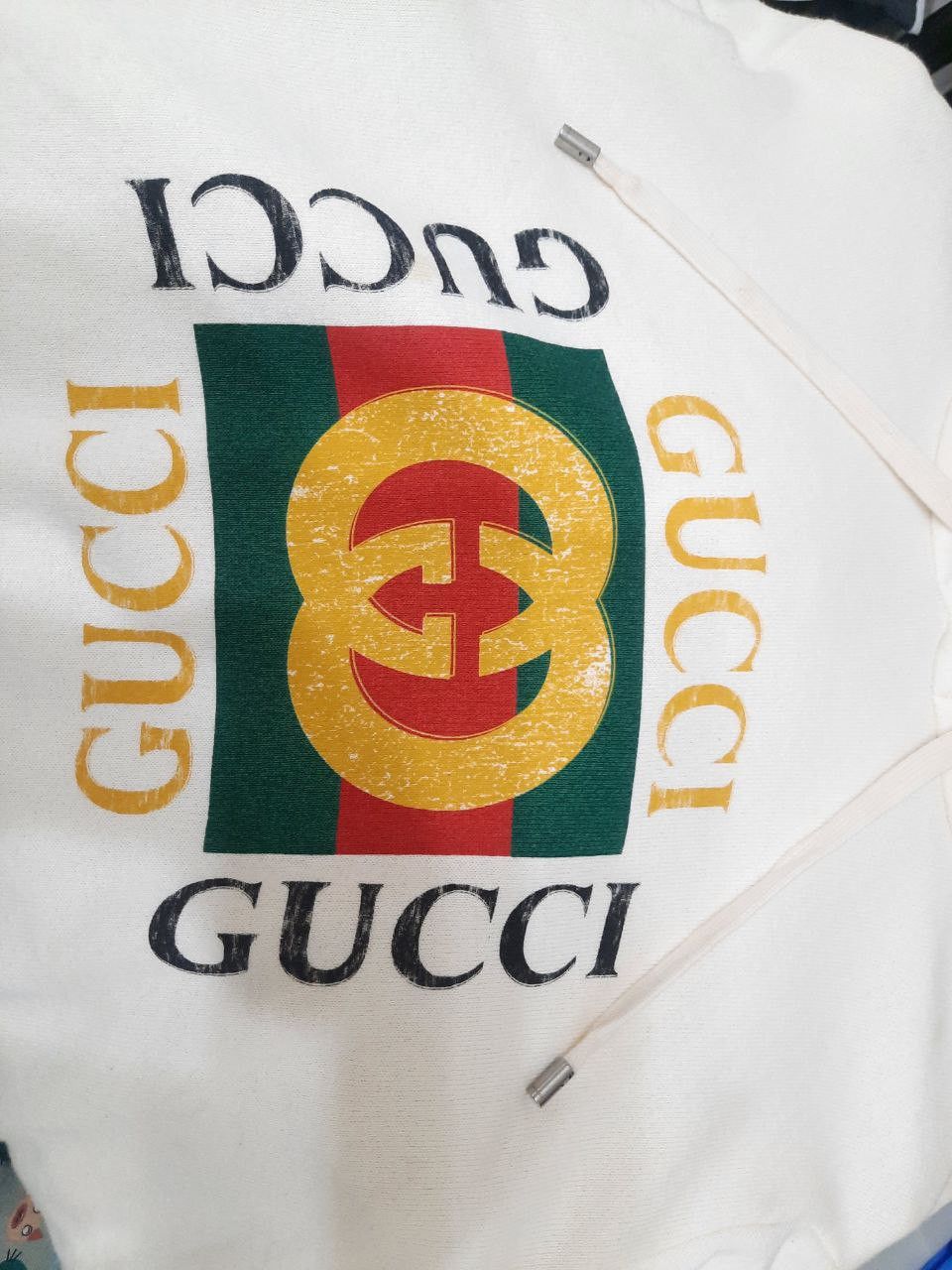 Gucci Vintage Square Bootleg Distressed Logo Hoodie Size US XS / EU 42 / 0 - 4 Thumbnail